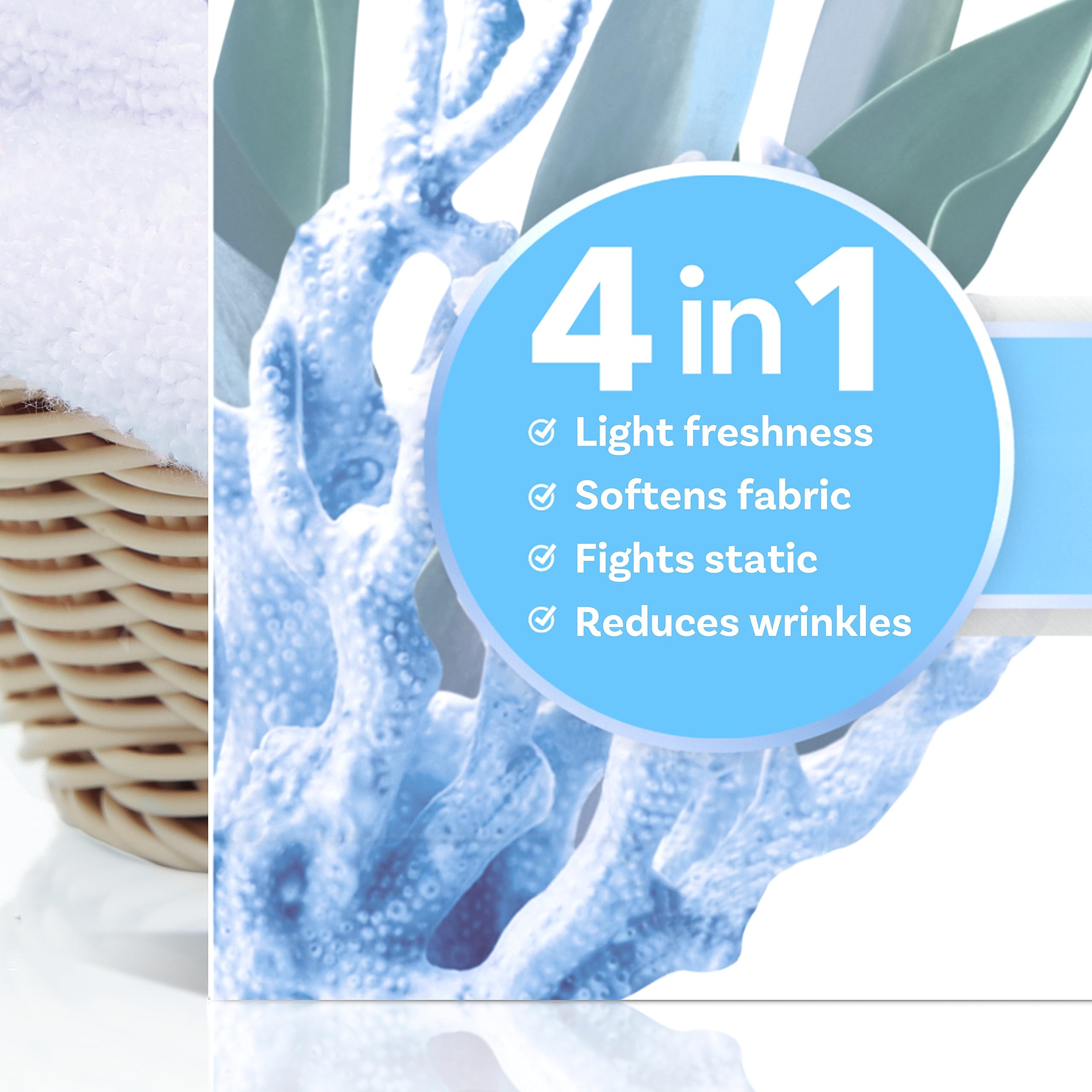 Foto 2 | Sábanas Para Secadora Downy Light Mega Ocean Mist 180 Hojas - Venta Internacional.