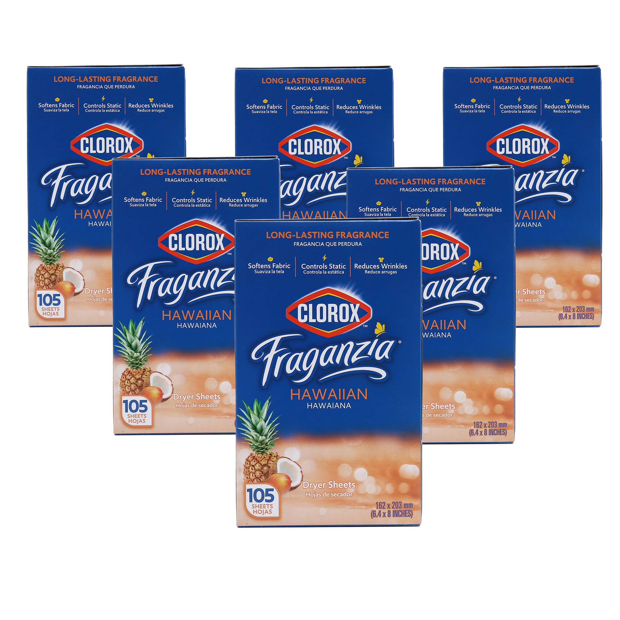 Toallas Para Secadora Clorox Fraganzia Hawaiian Escape Scent 630 Unidades - Venta Internacional.