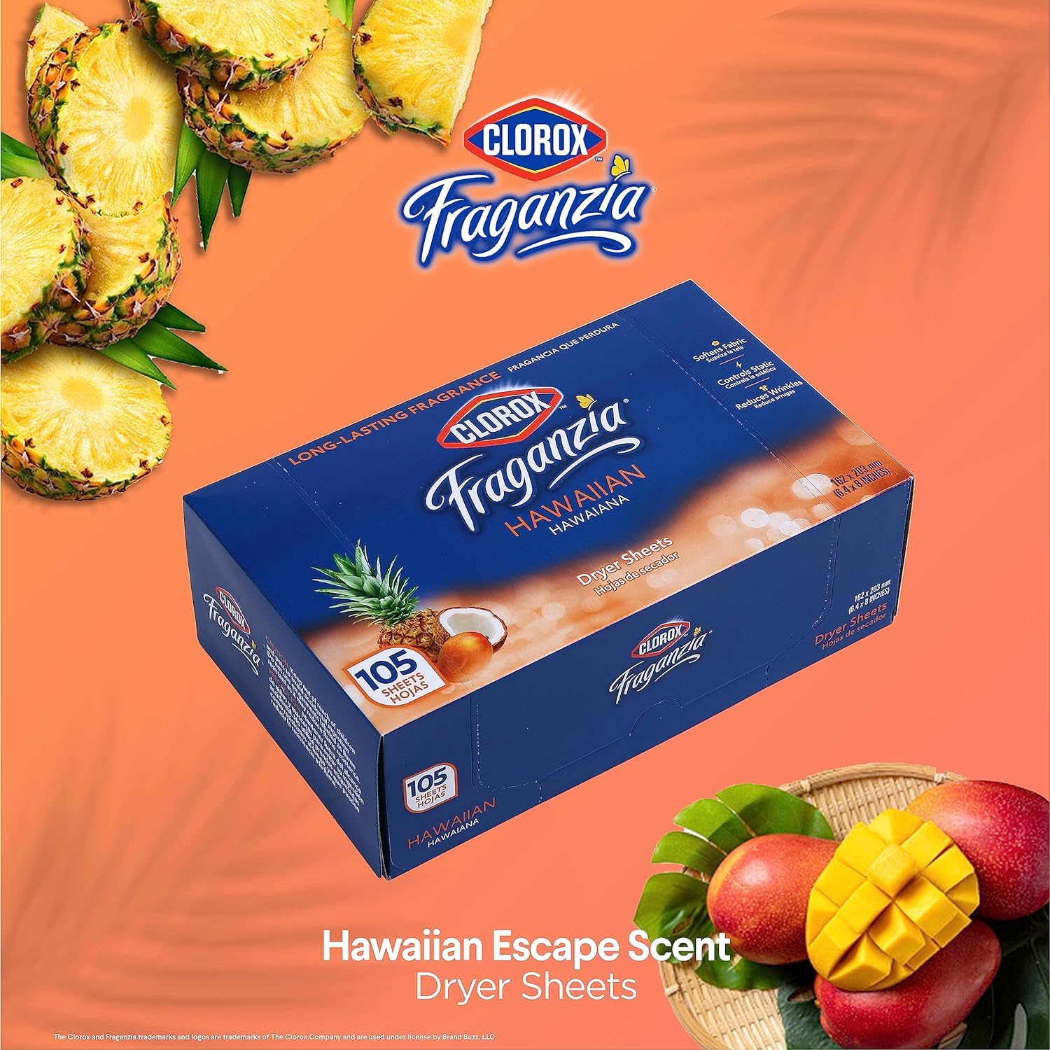 Foto 4 pulgar | Toallas Para Secadora Clorox Fraganzia Hawaiian Escape Scent 630 Unidades - Venta Internacional.