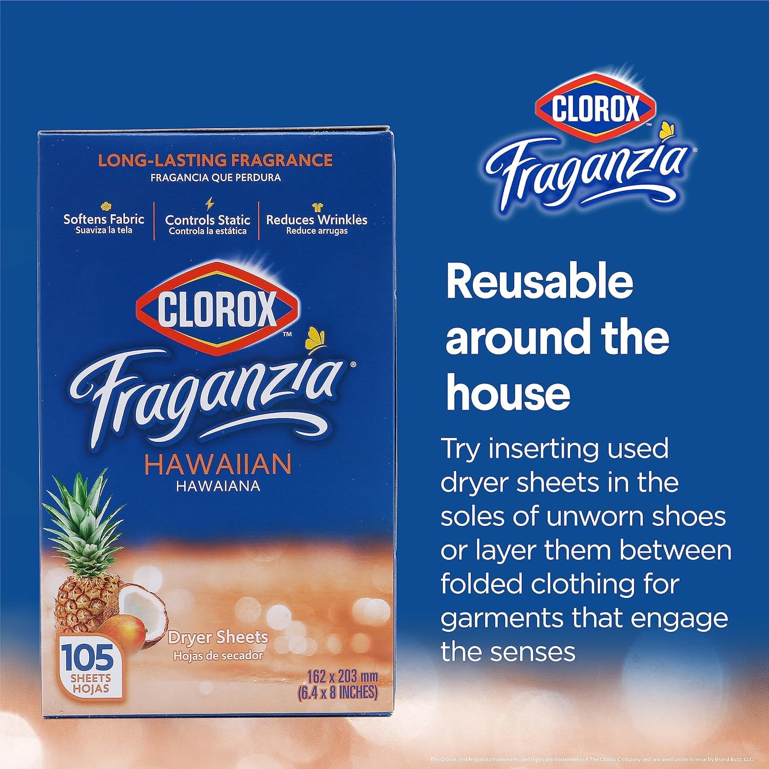 Foto 5 | Toallas Para Secadora Clorox Fraganzia Hawaiian Escape Scent 630 Unidades - Venta Internacional.