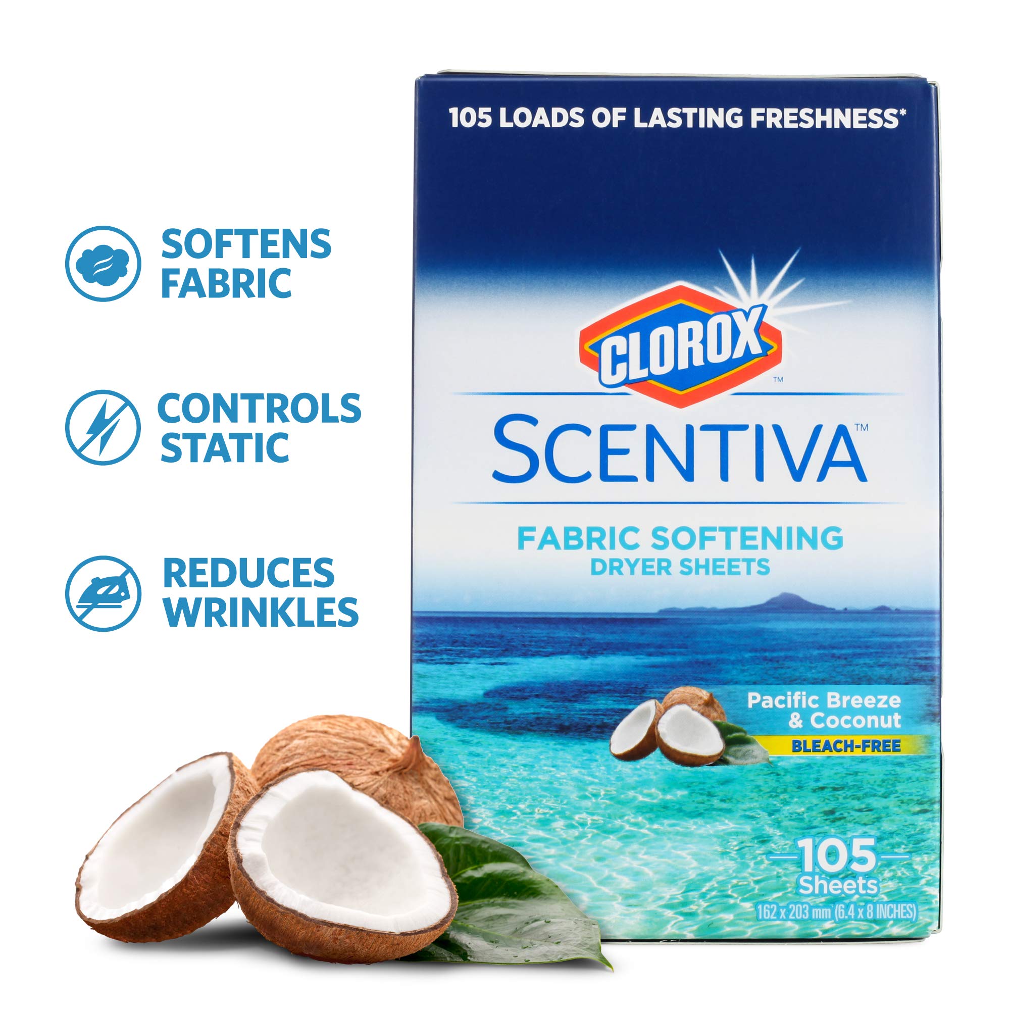 Foto 5 pulgar | Sábanas Para Secadora Clorox Scentiva, Suavizantes De Tela, 105 Hojas, Paquete De 6 - Venta Internacional.