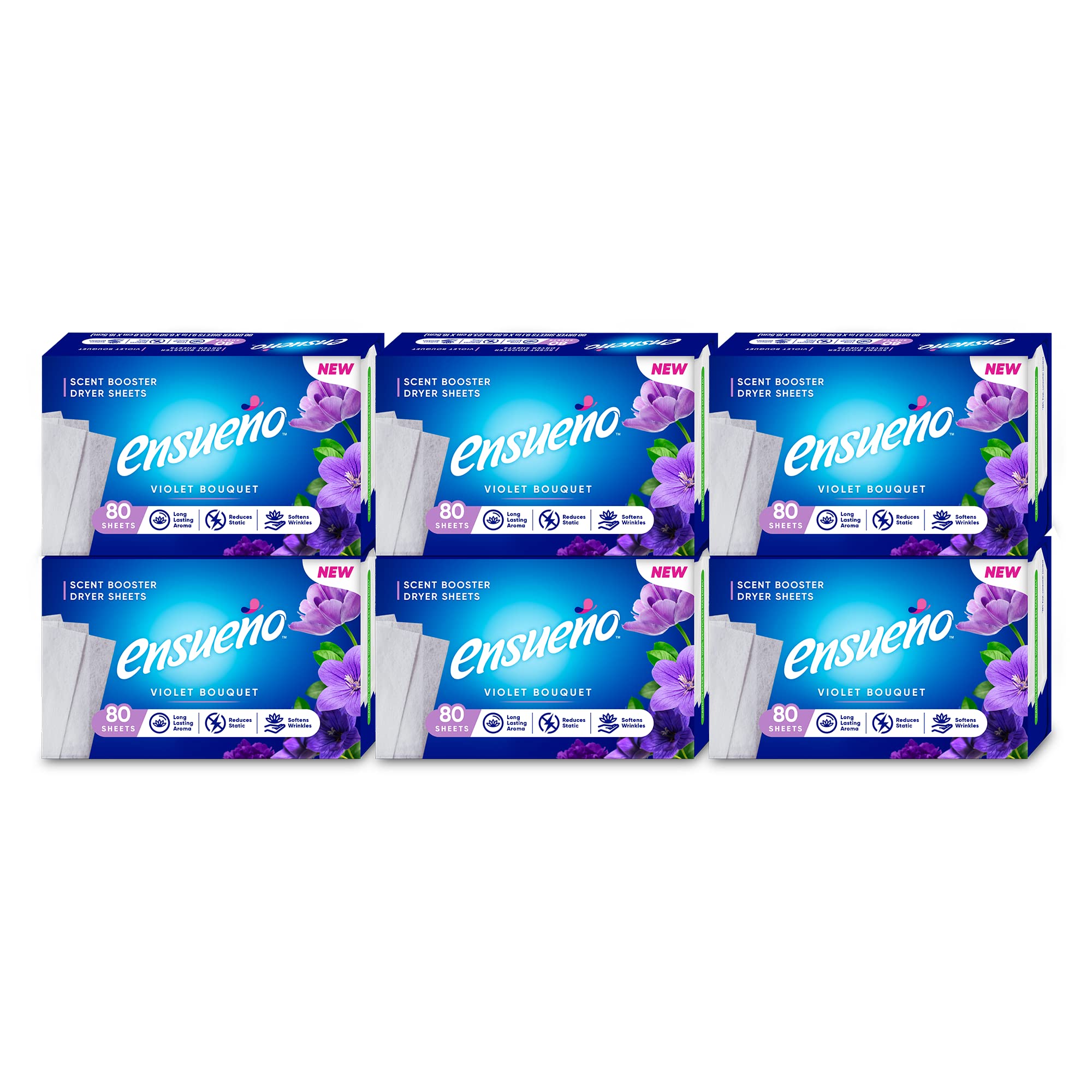 Sábanas Suavizantes Para Secar Ropa Ensueño Scent Booster Violet, 80 Unidades - Venta Internacional.