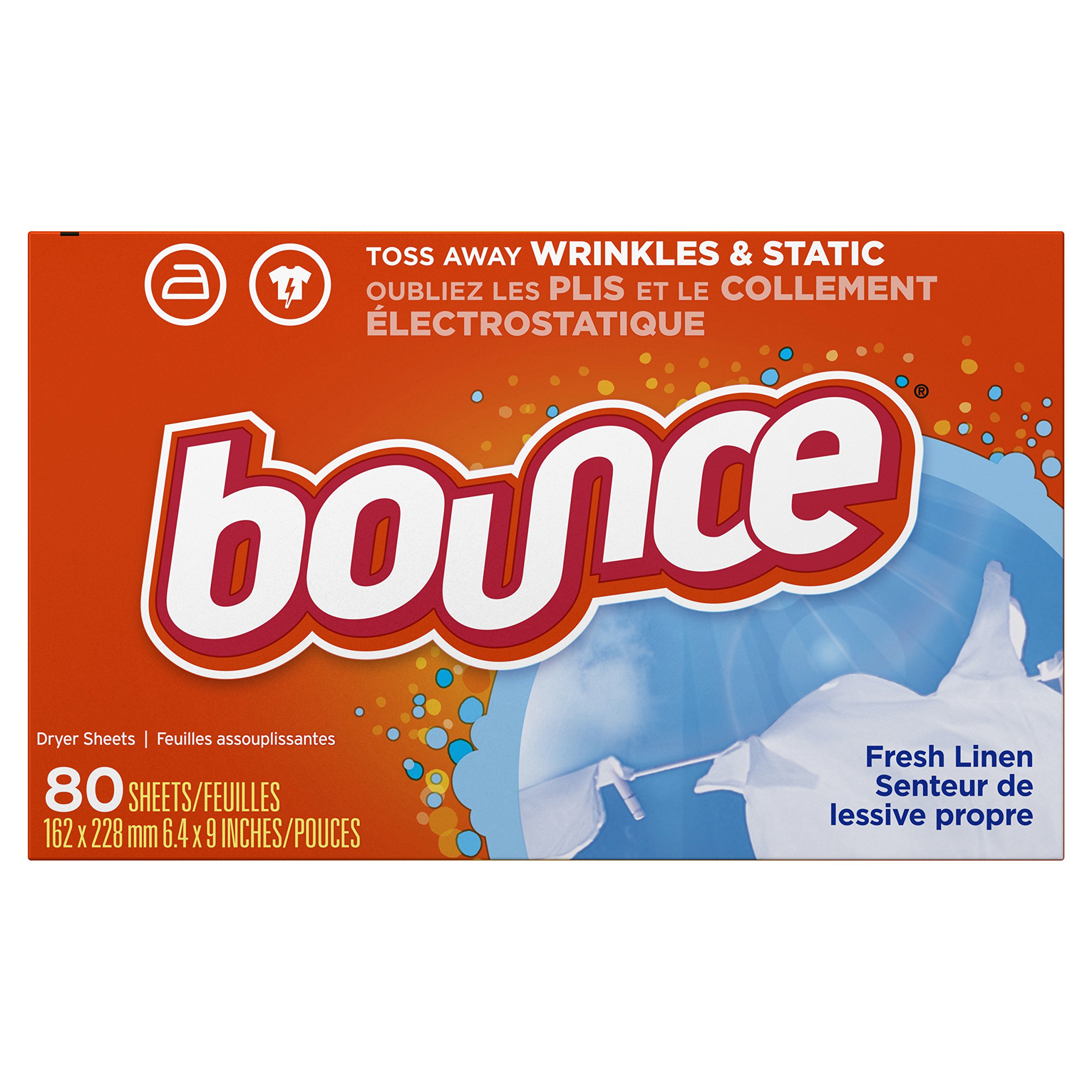 Foto 1 | Sábanas Suavizantes Para Secadora Bounce Fresh Linen, 80 Unidades - Venta Internacional.