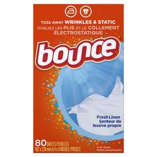 Foto 2 | Sábanas Suavizantes Para Secadora Bounce Fresh Linen, 80 Unidades - Venta Internacional.
