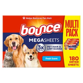 Foto 1 | Sábanas Secadoras Bounce Mega Para Pelo Y Pelusa De Mascotas, 180 Unidades - Venta Internacional.