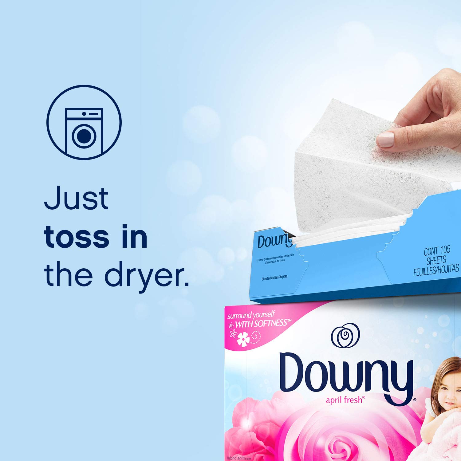 Foto 3 | Sábanas Suavizantes Para Secar Ropa Downy April Fresh, 120 Unidades - Venta Internacional.