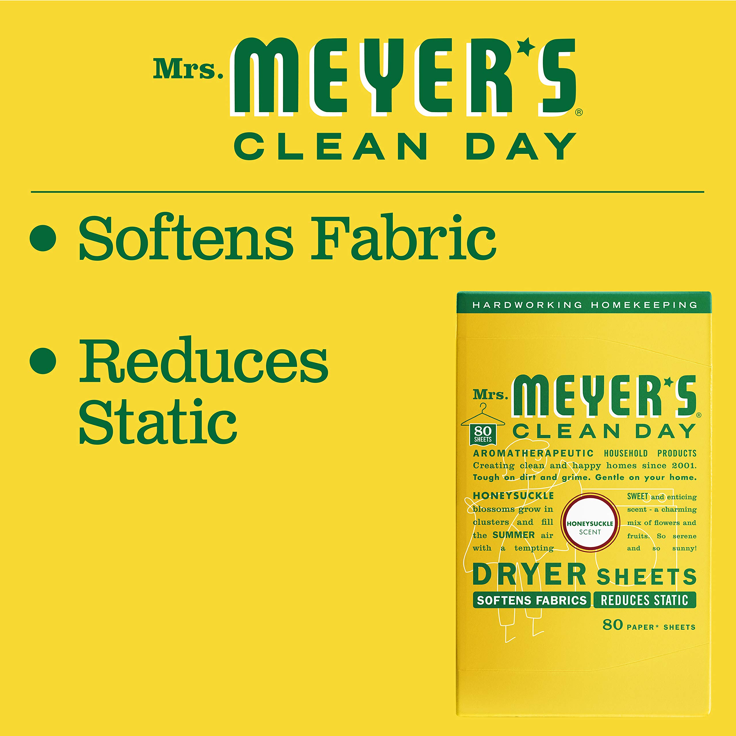 Foto 5 pulgar | Suavizante De Telas Dryer Sheets Mrs. Meyer's Clean Day, 80 Unidades - Venta Internacional.