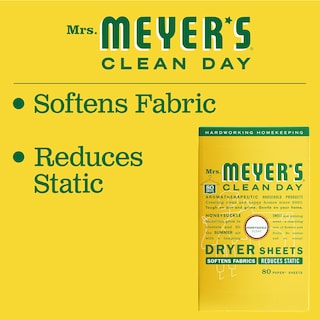 Foto 4 | Suavizante De Telas Dryer Sheets Mrs. Meyer's Clean Day, 80 Unidades - Venta Internacional.