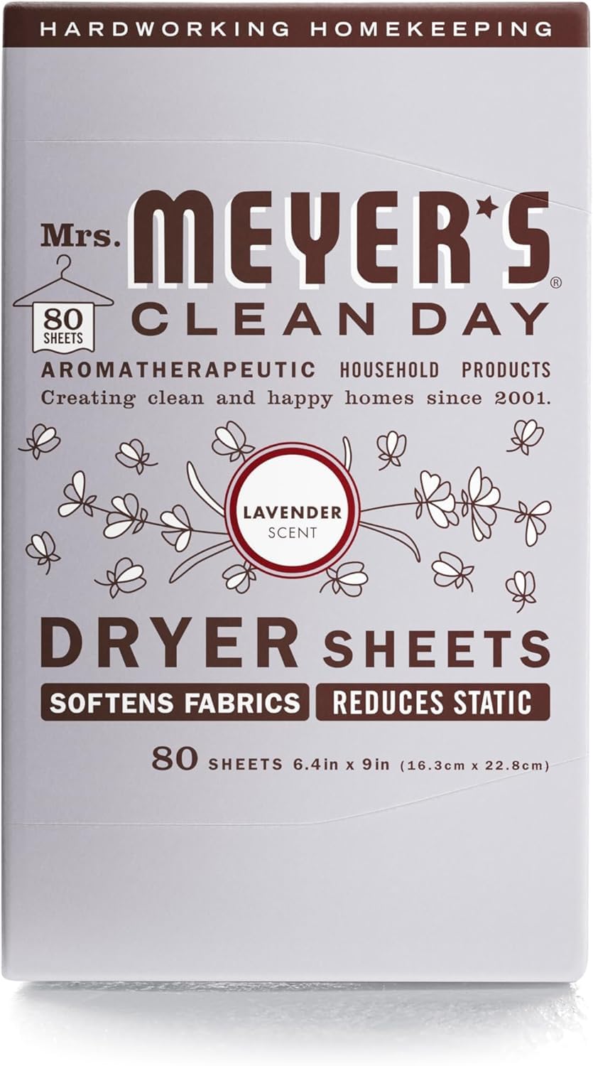 Sábanas Para Secadora Mrs. Meyer's Clean Day Lavender, 80 Unidades, X2 - Venta Internacional.