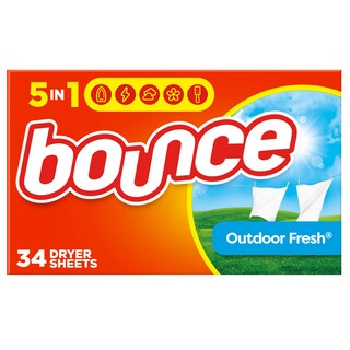 Foto 1 | Sábanas Suavizantes Para Secadora Bounce Outdoor Fresh, 34 Unidades - Venta Internacional.