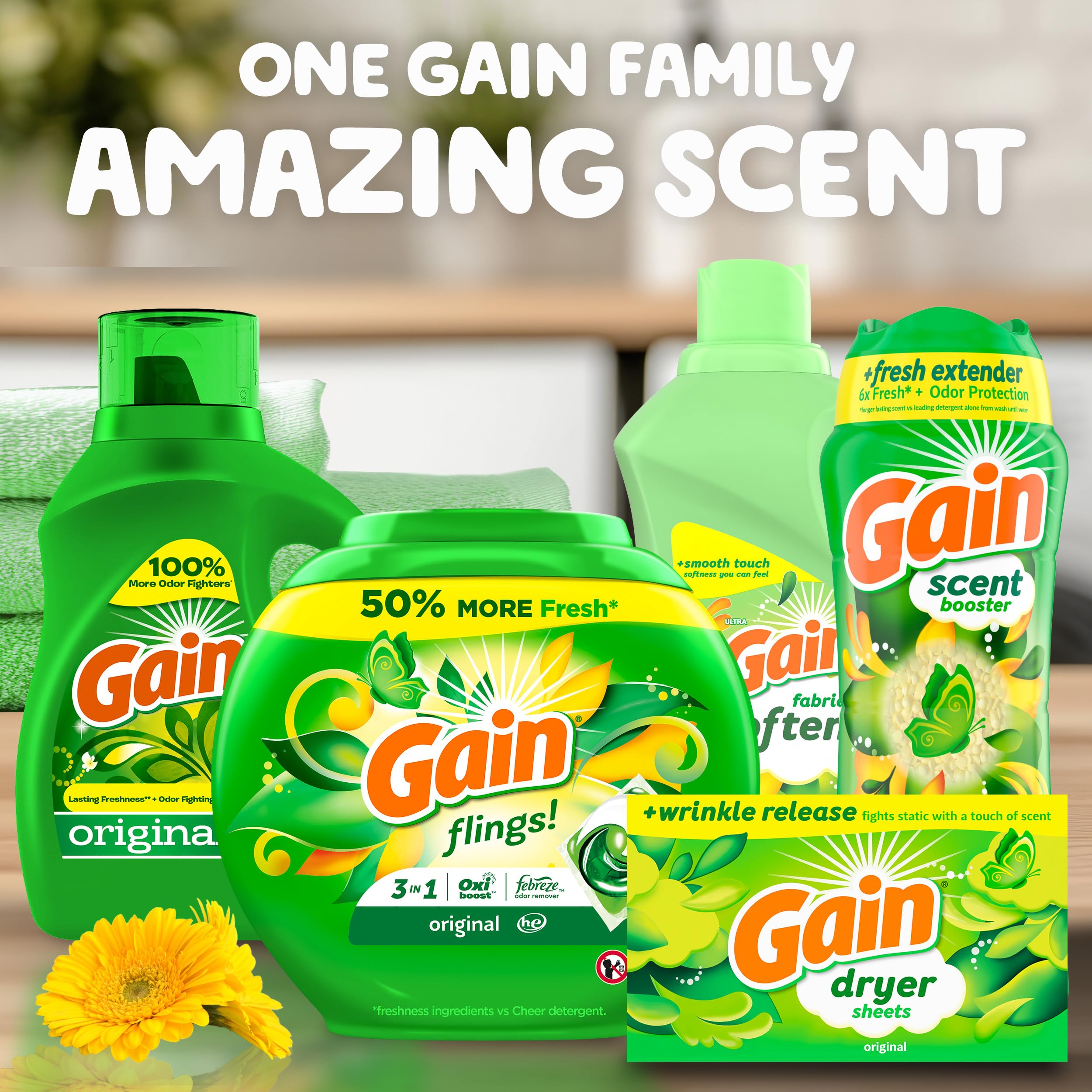 Foto 8 pulgar | Suavizante De Telas Gain Original Scent  4 16 L (140 Onzas Líquidas)  190 Cargas - Venta Internacional.
