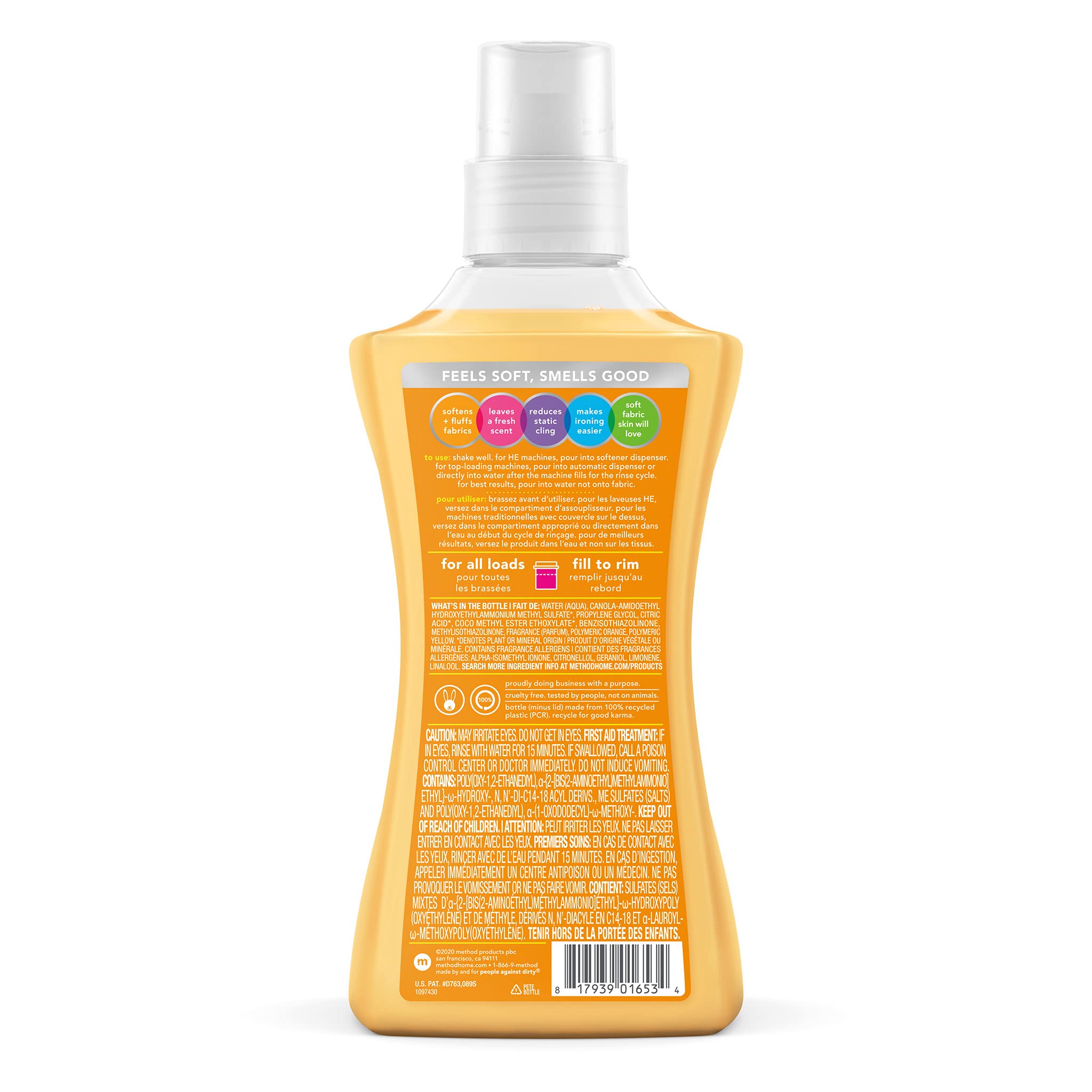 Foto 3 pulgar | Suavizante De Telas Method Ginger Mango 1 58 L (paquete De 4) - Venta Internacional.
