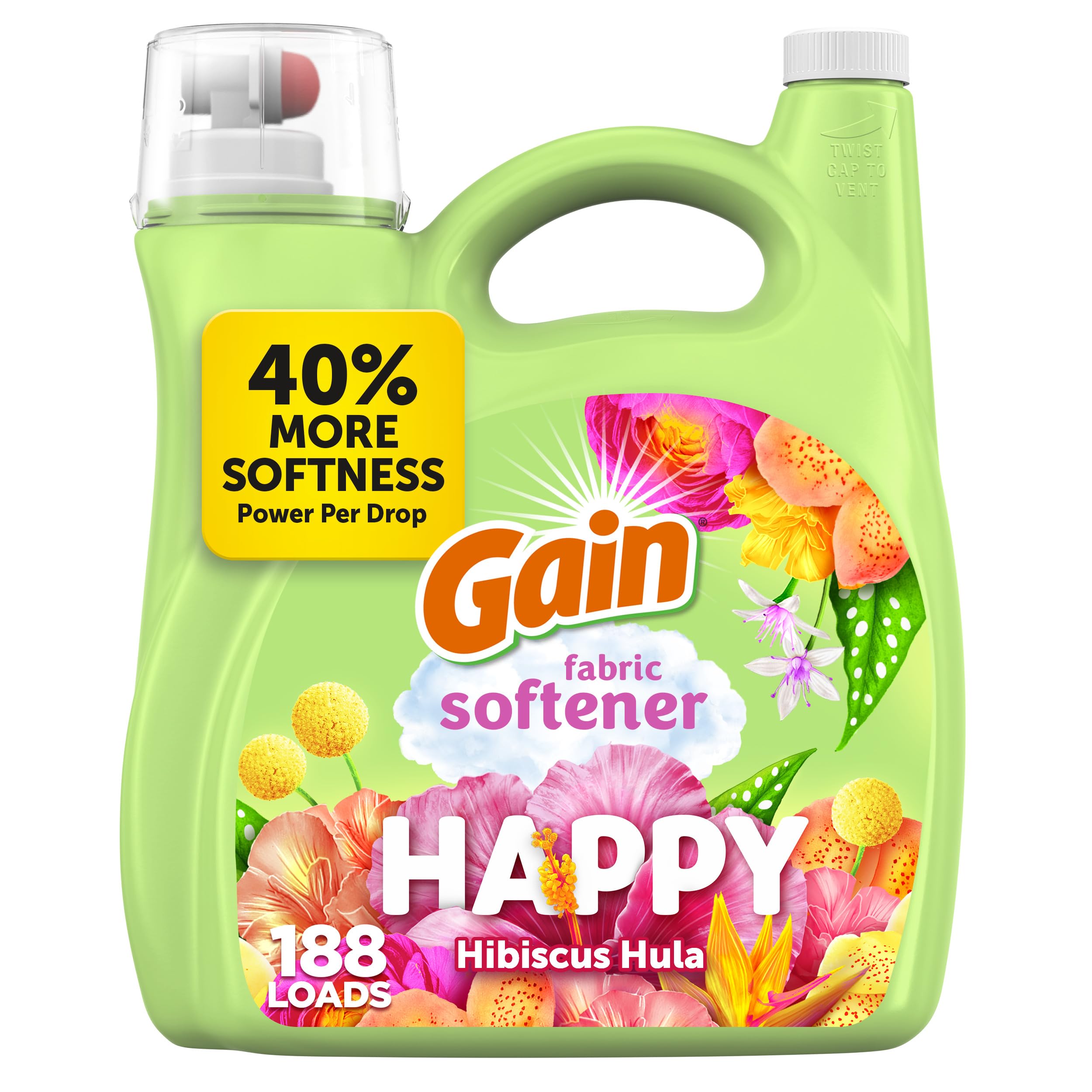 Suavizante De Telas Gain Happy 3 76 L (188 Cargas) - Venta Internacional.