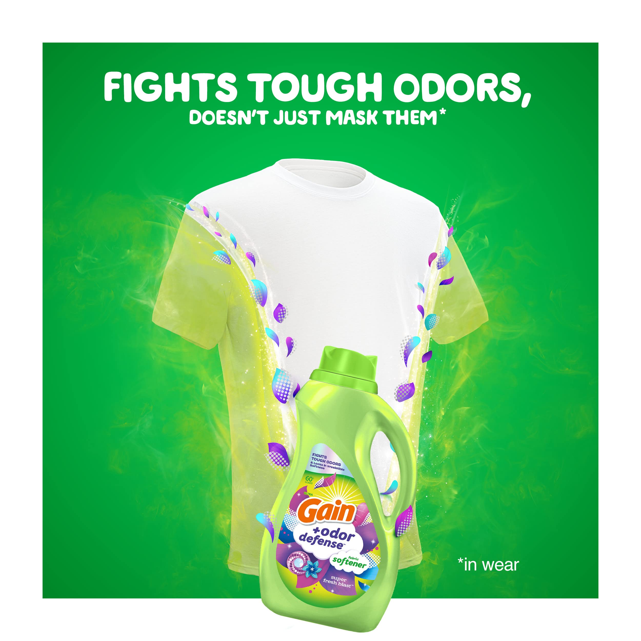 Foto 3 pulgar | Suavizante De Telas Gain Odor Defense Super Fresh Blast 4.1l - Venta Internacional.