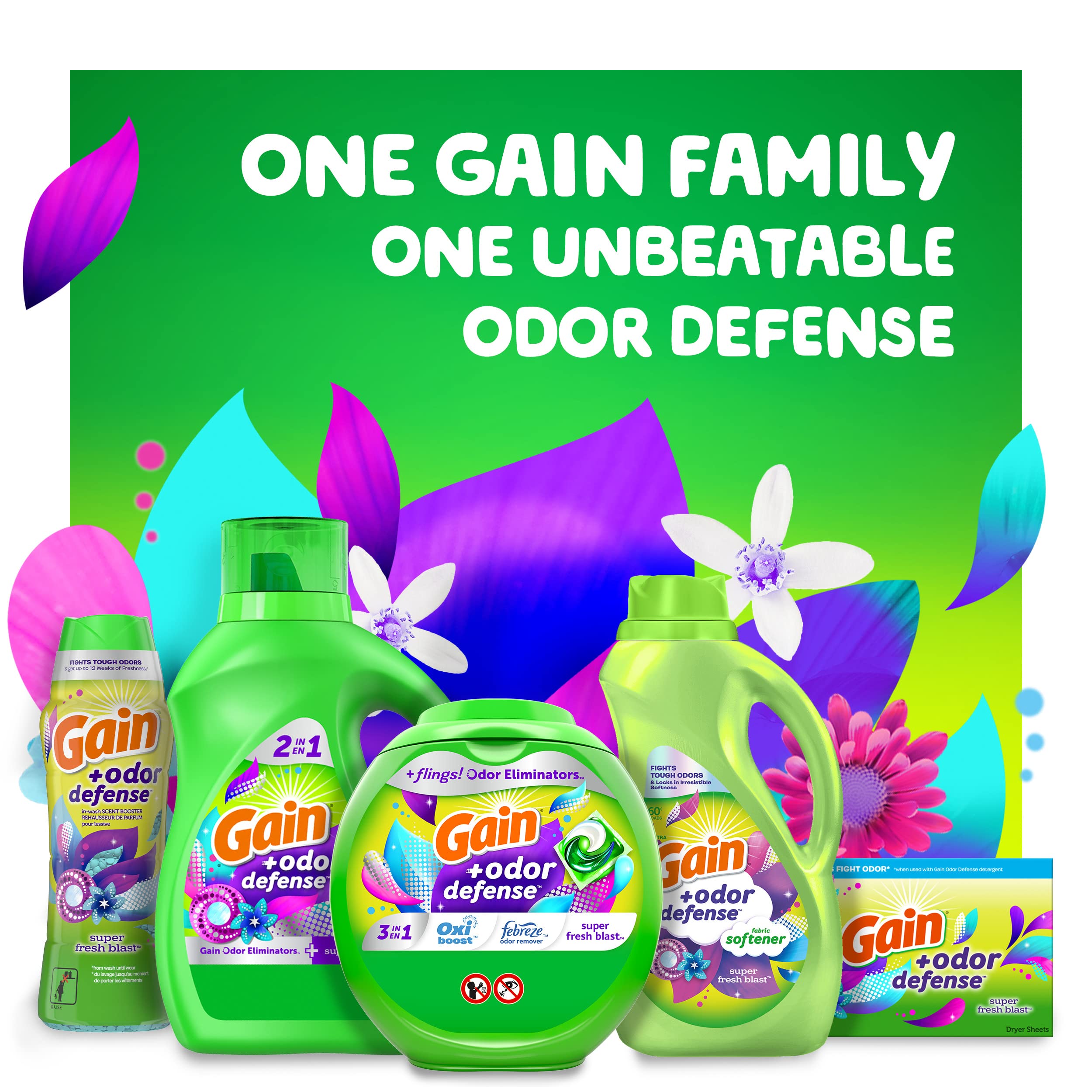 Foto 6 pulgar | Suavizante De Telas Gain Odor Defense Super Fresh Blast 4.1l - Venta Internacional.