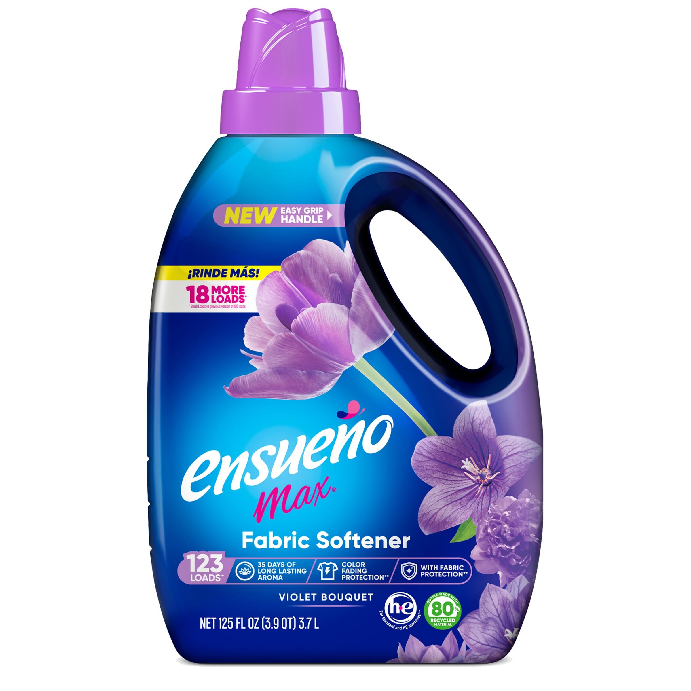 Suavizante De Telas Ensueño Max Liquid Violet Bouquet 3.7l 123 Cargas - Venta Internacional.
