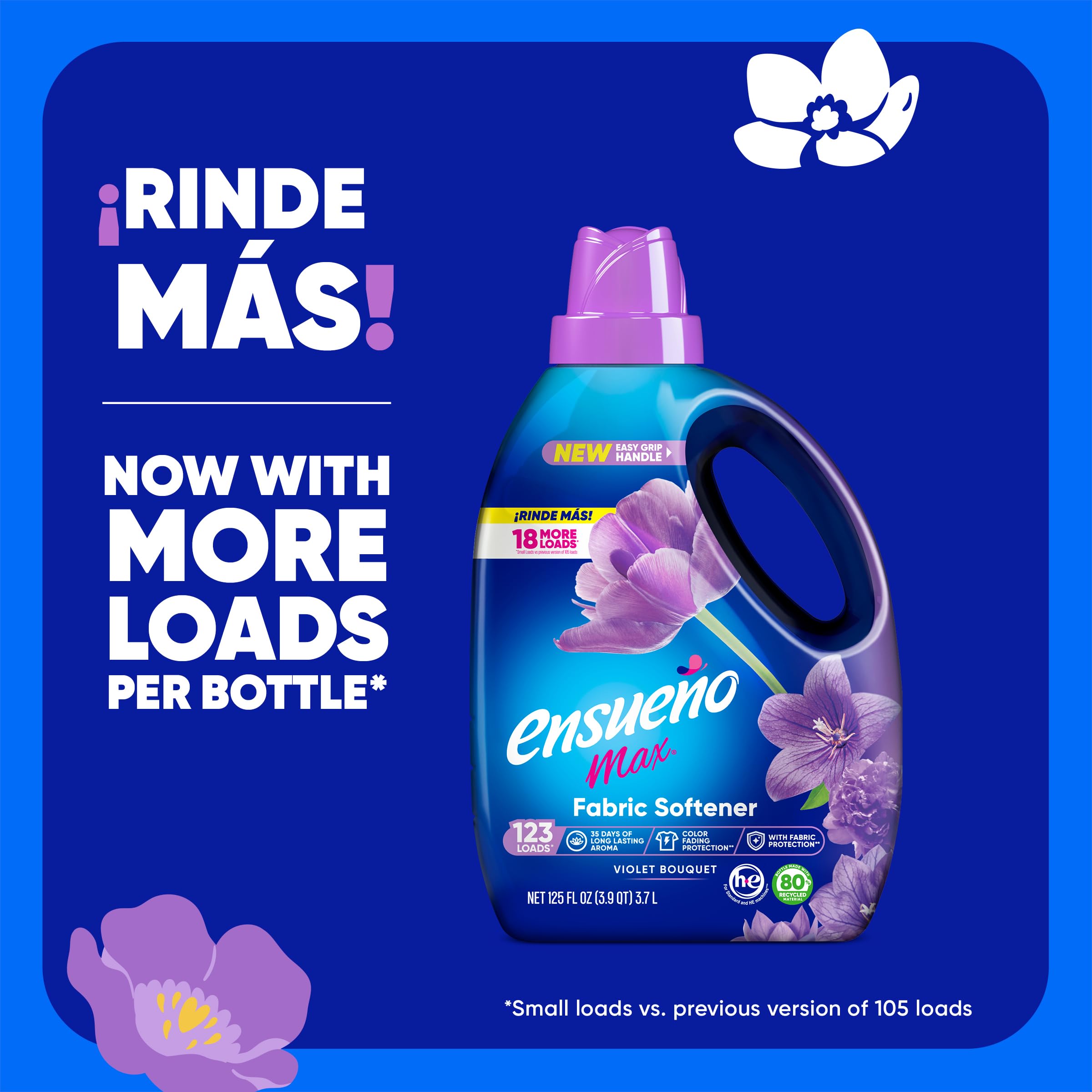 Foto 3 pulgar | Suavizante De Telas Ensueño Max Liquid Violet Bouquet 3.7l 123 Cargas - Venta Internacional.