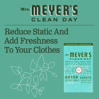 Foto 2 | Sábanas Para Secadora Mrs. Meyer's Clean Day Suavizan La Tela 80 Unidades - Venta Internacional.