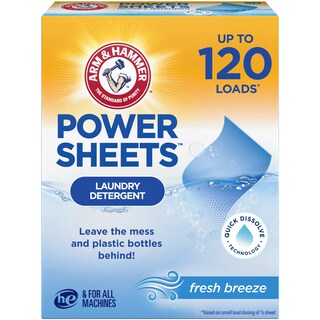 Foto 1 | Detergente Para Ropa Arm & Hammer Power Sheets Fresh Breeze 60 Unidades - Venta Internacional.