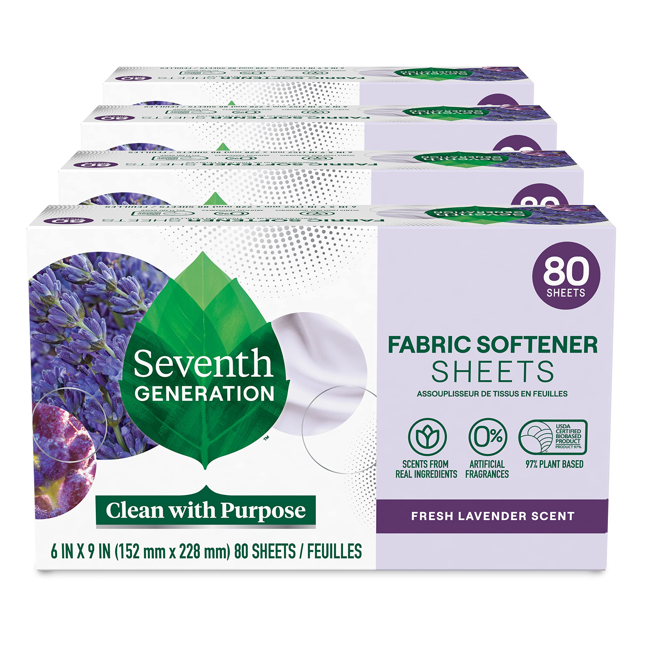 Foto 2 pulgar | Sábanas Para Secadora Seventh Generation Fresh Lavender Scent 80s - Venta Internacional.