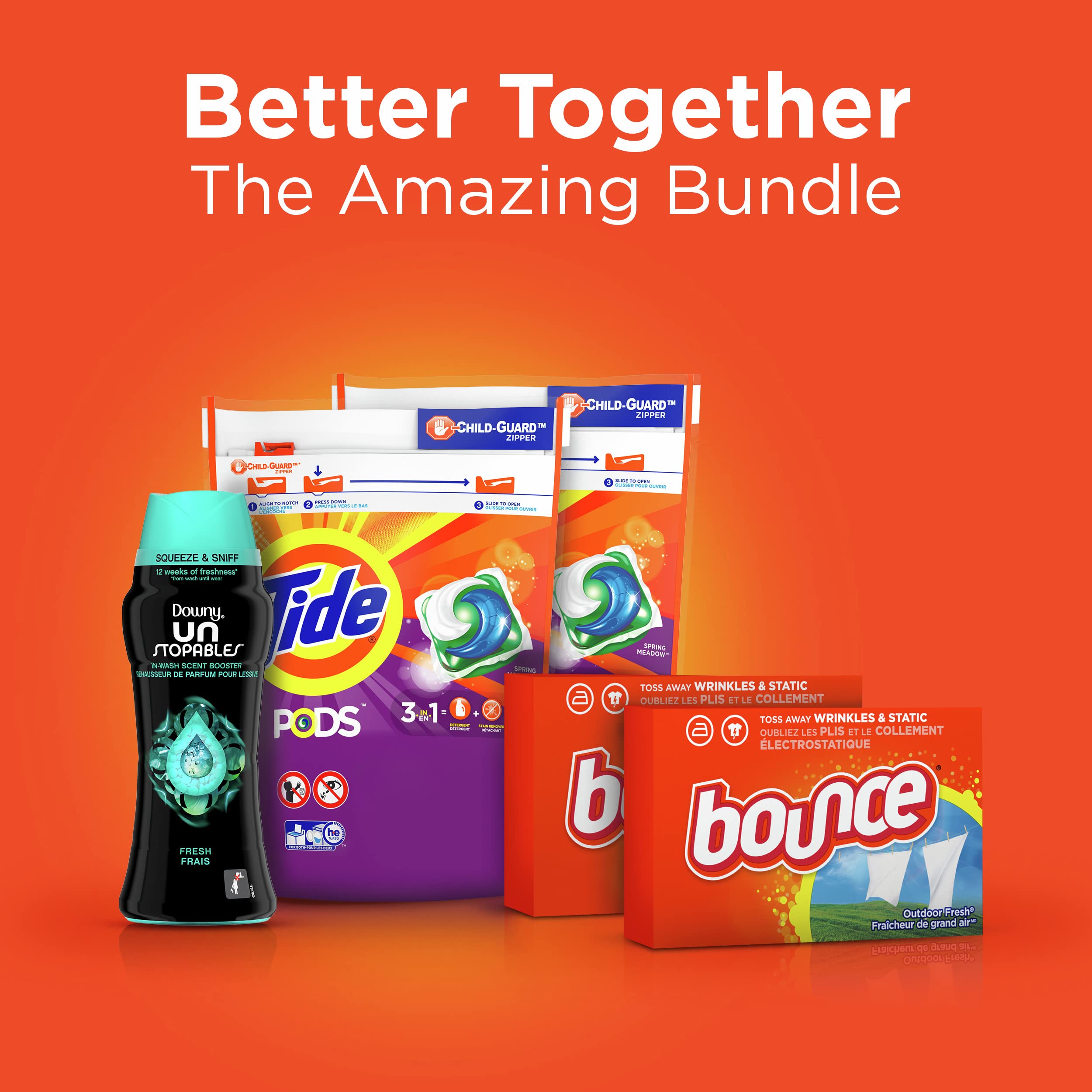 Foto 3 pulgar | Paquete De Detergente Para Ropa Tide Pods Downy Unstopable Bounce - Venta Internacional.
