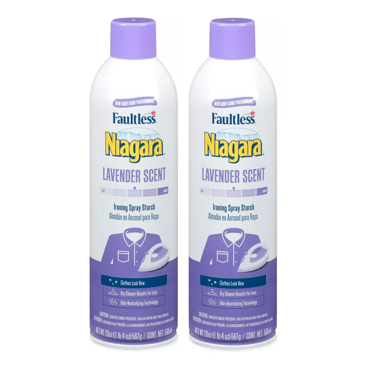 Almidón en Aerosol Niagara Lavanda 20oz 2 Piezas