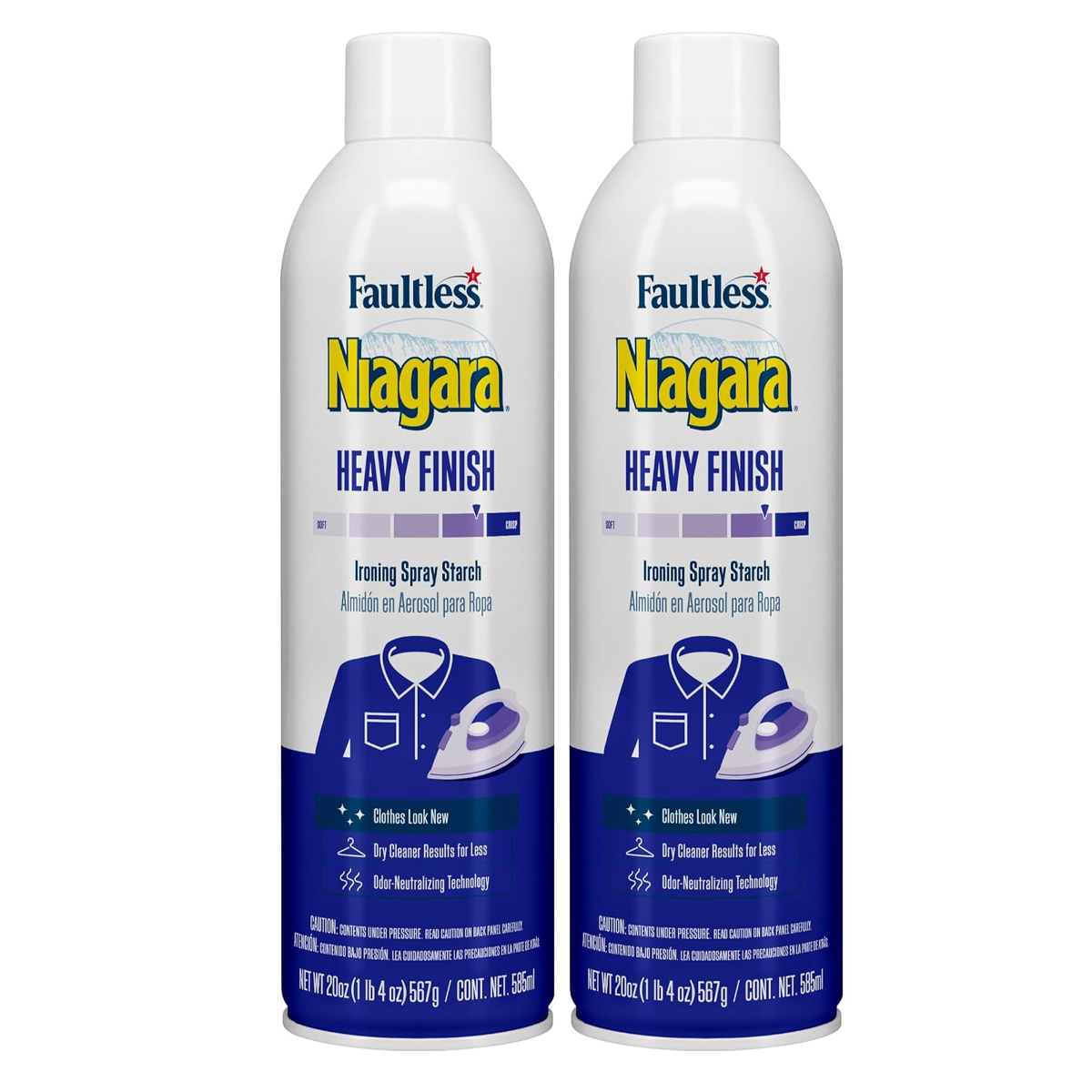 Foto 2 pulgar | Almidón En Aerosol Faultless Niagara Heavy 20oz 2pz