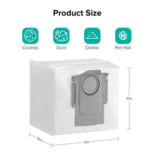 Foto 3 | Bolsa Desechable Para Polvo, Paquete De 6 Unidades, Para Aspiradora Roborock S8 Pro - Venta Internacional.