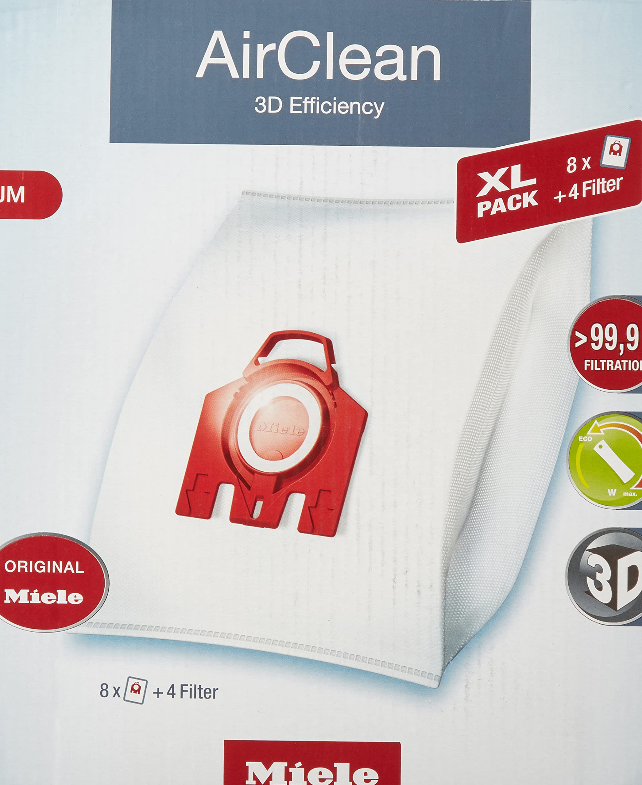 Foto 3 pulgar | Bolsas Para Aspiradora Miele Airclean 3d Fjm Xl Pack - Venta Internacional.