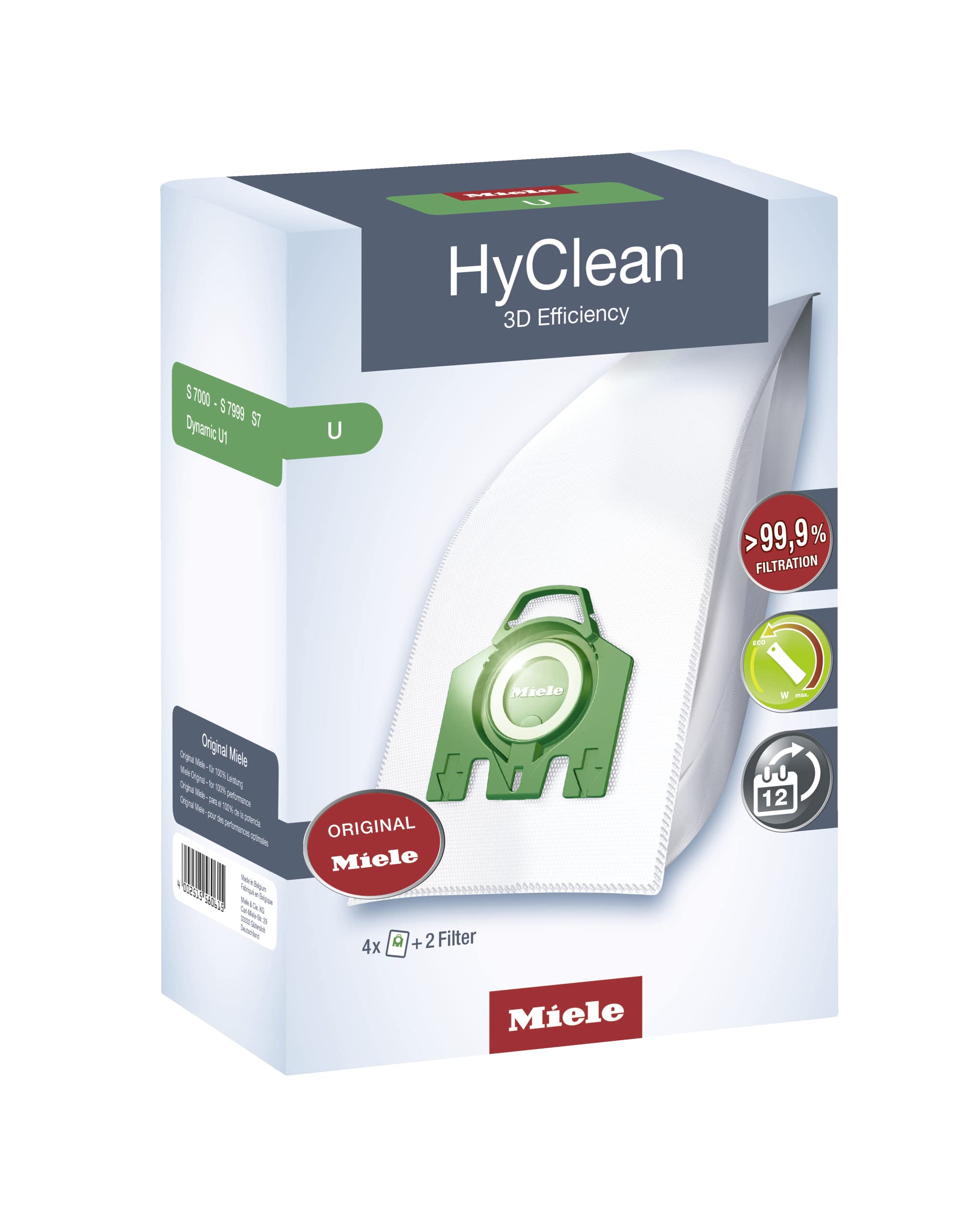 Foto 2 pulgar | Bolsas Para Aspiradora Miele Hyclean 3d Efficiency U X4 - Venta Internacional.