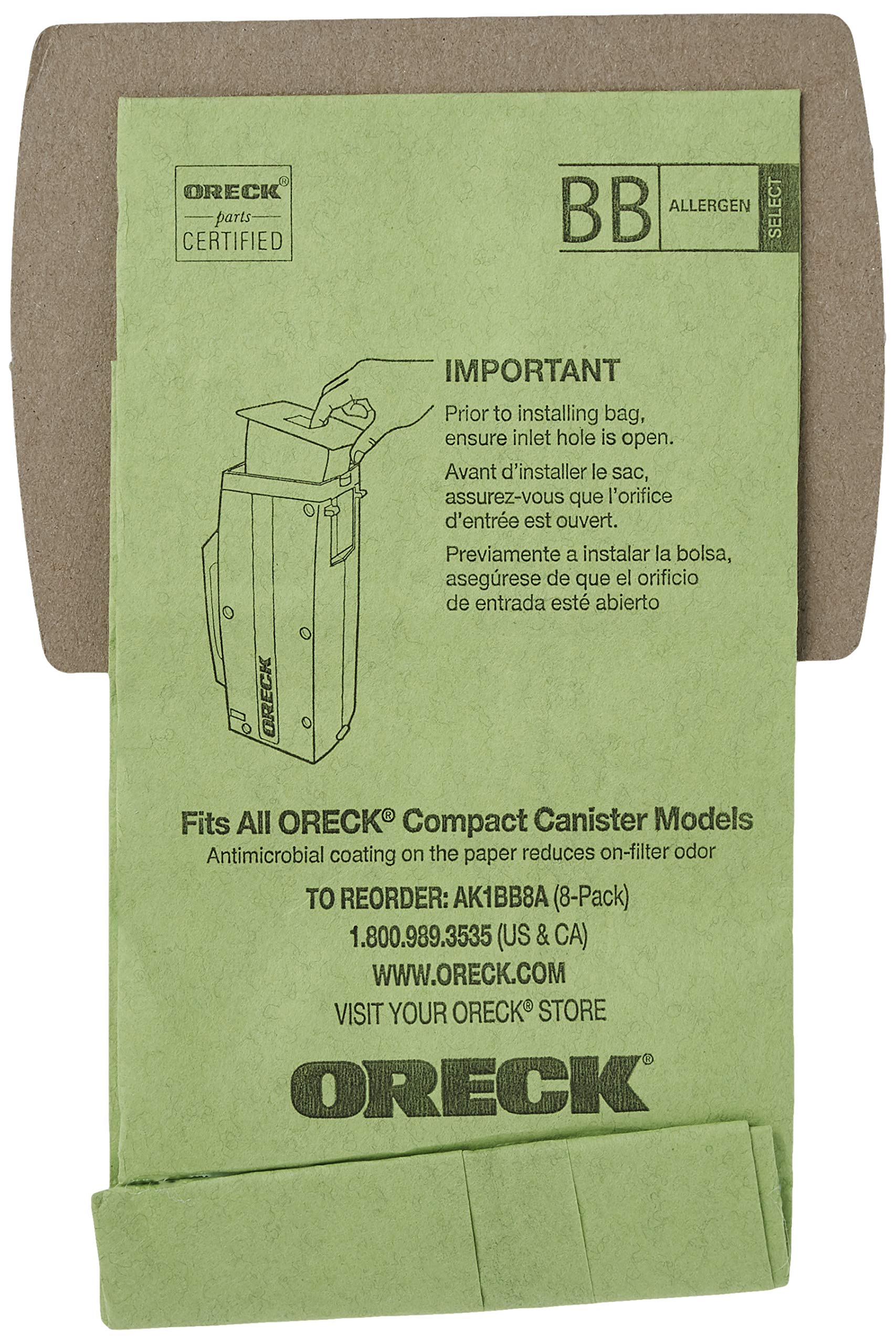 Foto 1 | Bolsas De Vacío Oreck Genuine Buster B, Paquete De 8 Unidades Ak1bb8a - Venta Internacional.