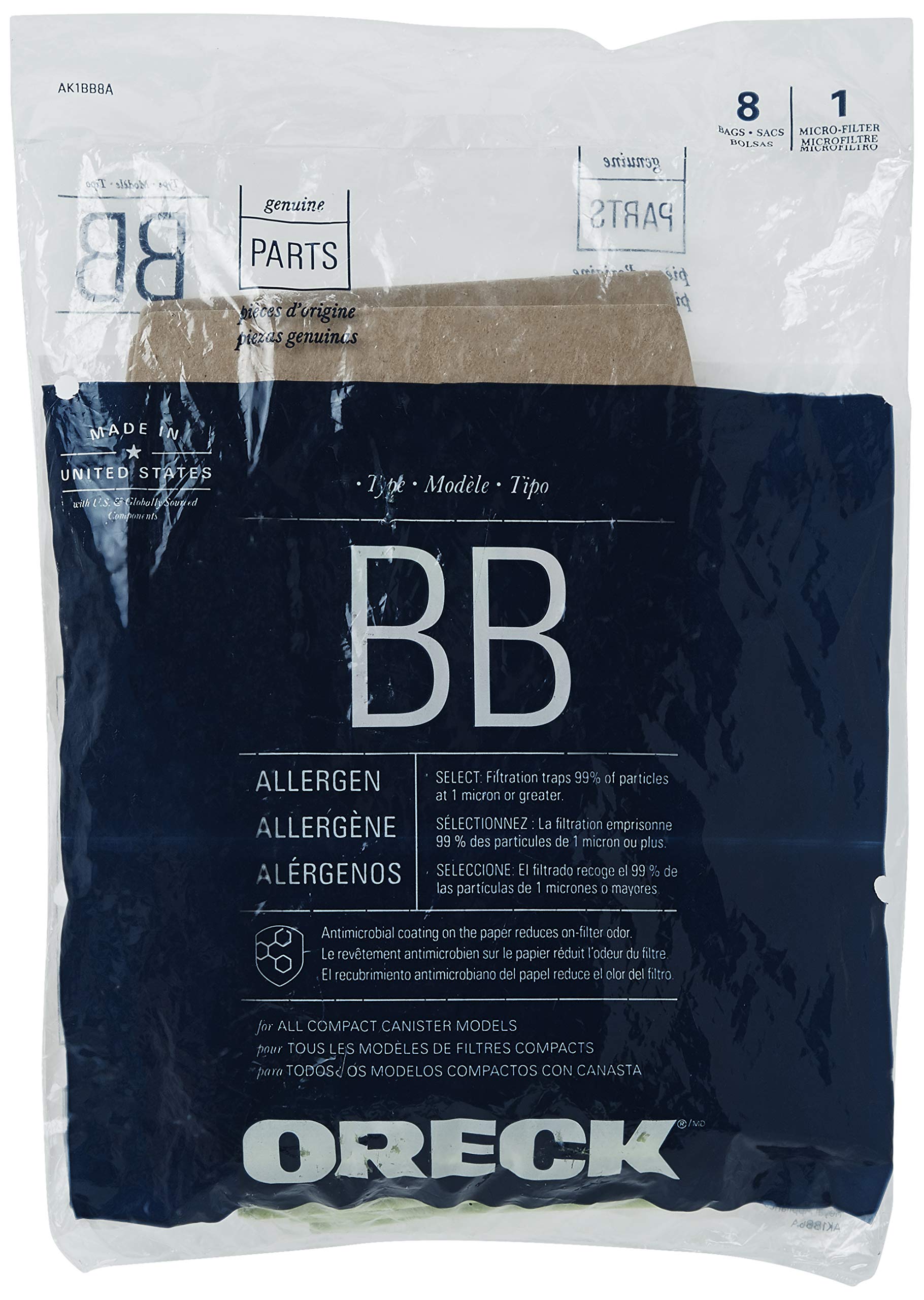 Foto 4 | Bolsas De Vacío Oreck Genuine Buster B, Paquete De 8 Unidades Ak1bb8a - Venta Internacional.