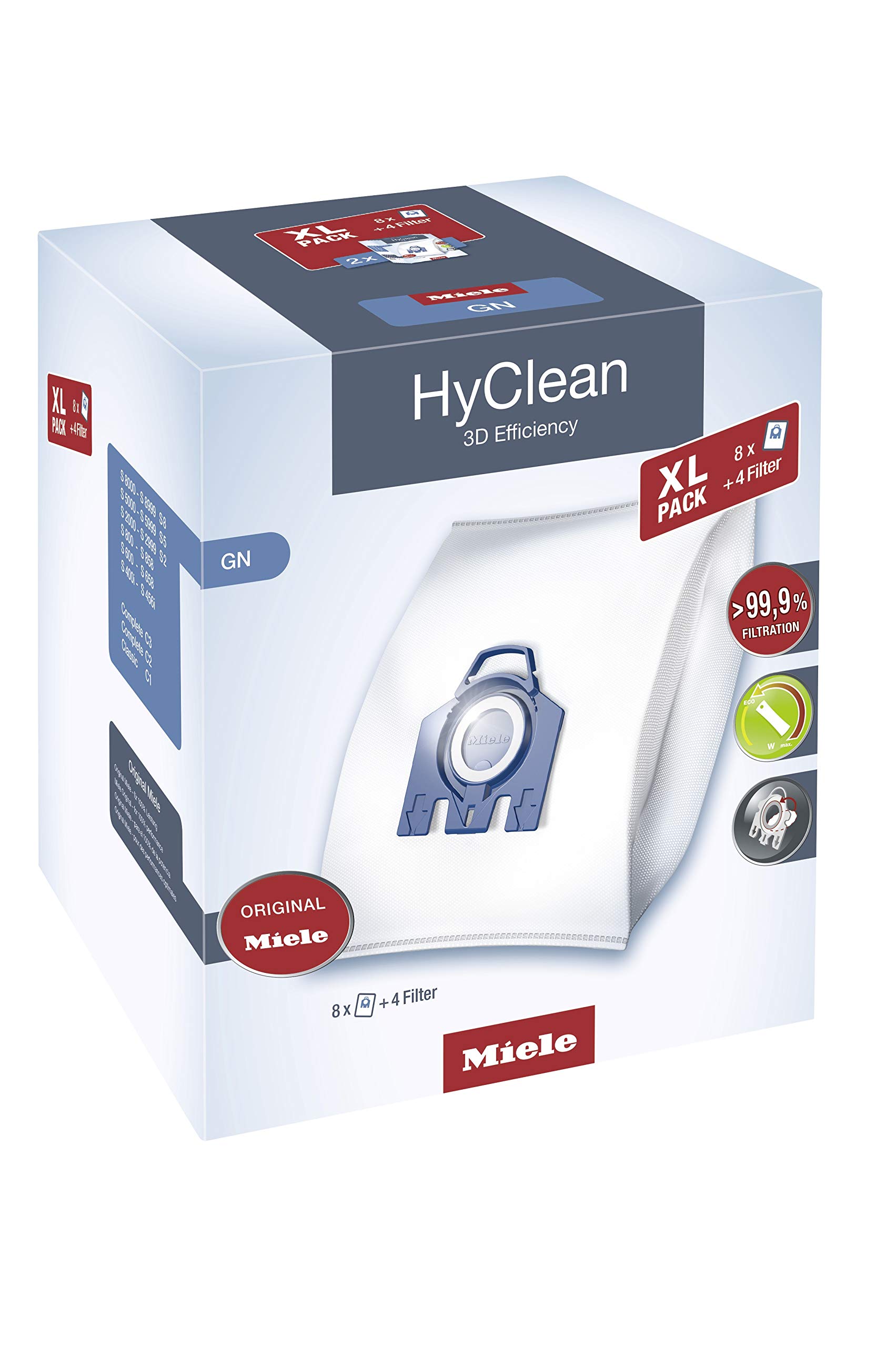 Bolsas Para Aspiradora Miele 10455000 Xl Pack Hyclean 3d Gn - Venta Internacional.