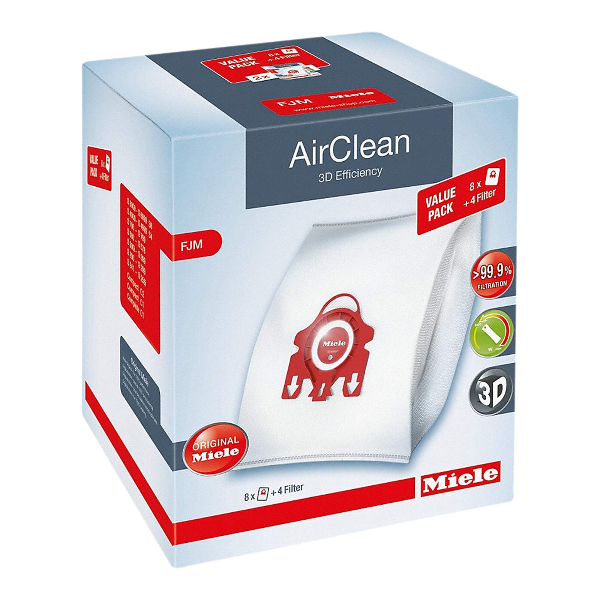 Foto 2 pulgar | Bolsa Para Polvo Miele Airclean 3d Efficiency Type Fjm Xl Value Pack - Venta Internacional.