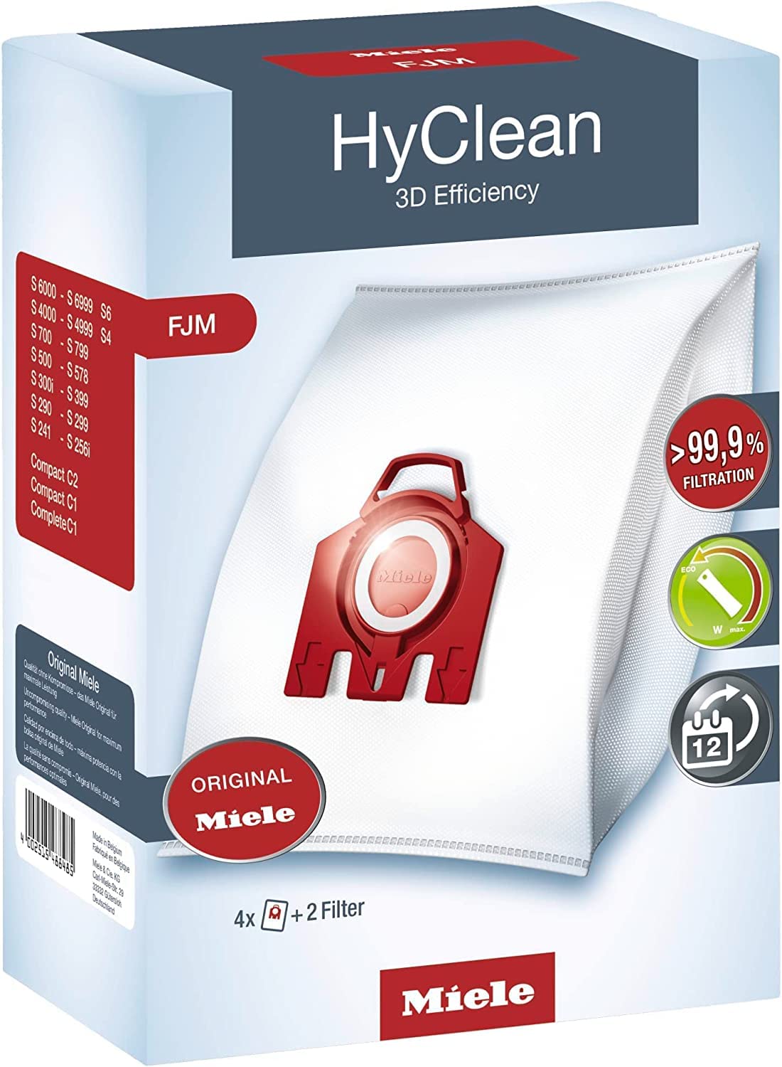Bolsa de Polvo Miele Type Fjm 3D Efficiency Hyclean para Aspiradora - Venta Internacional