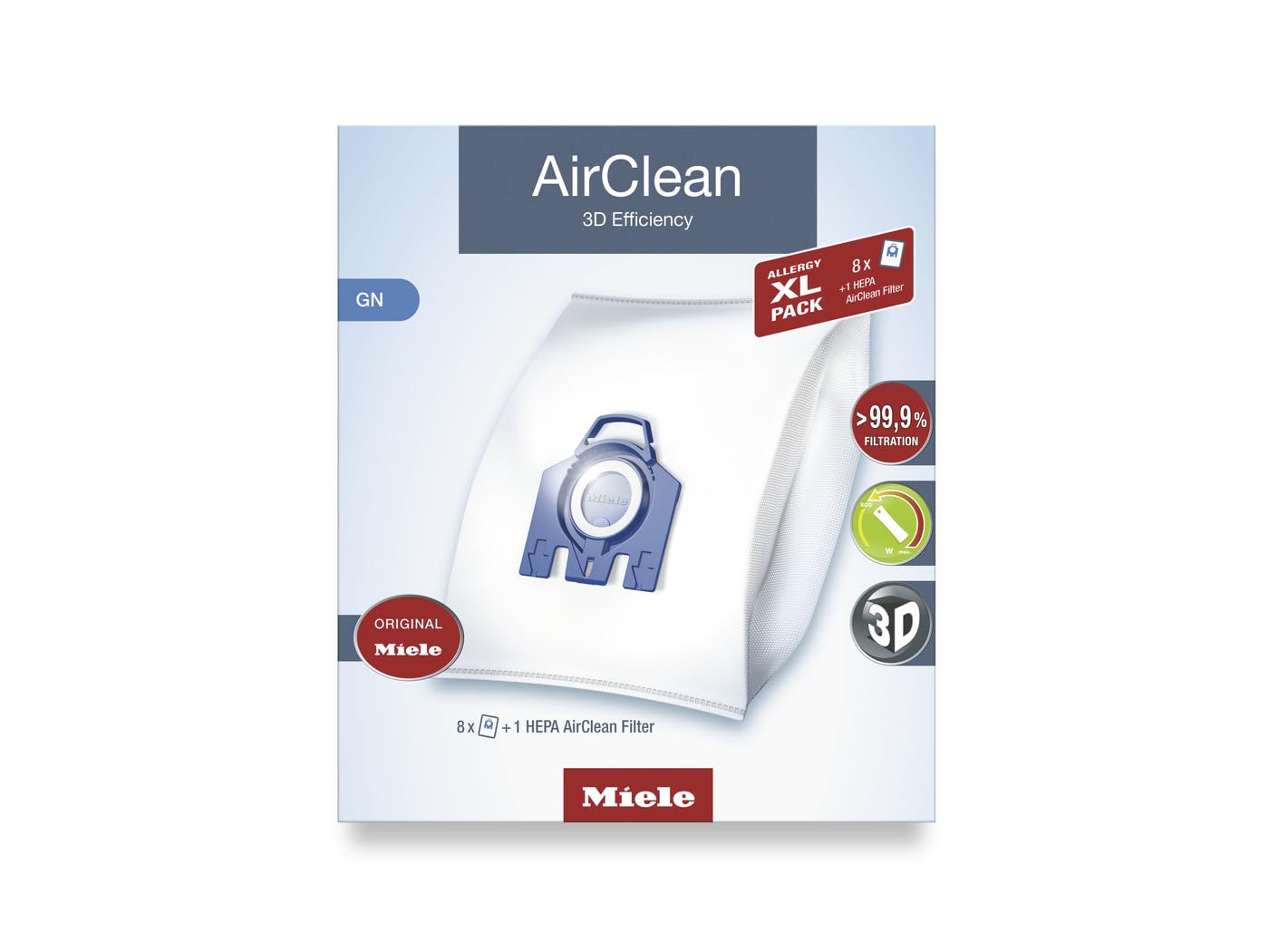 Foto 1 | Bolsas de Polvo Miele Original XL Airclean 3D GN para Aspiradoras - Venta Internacional