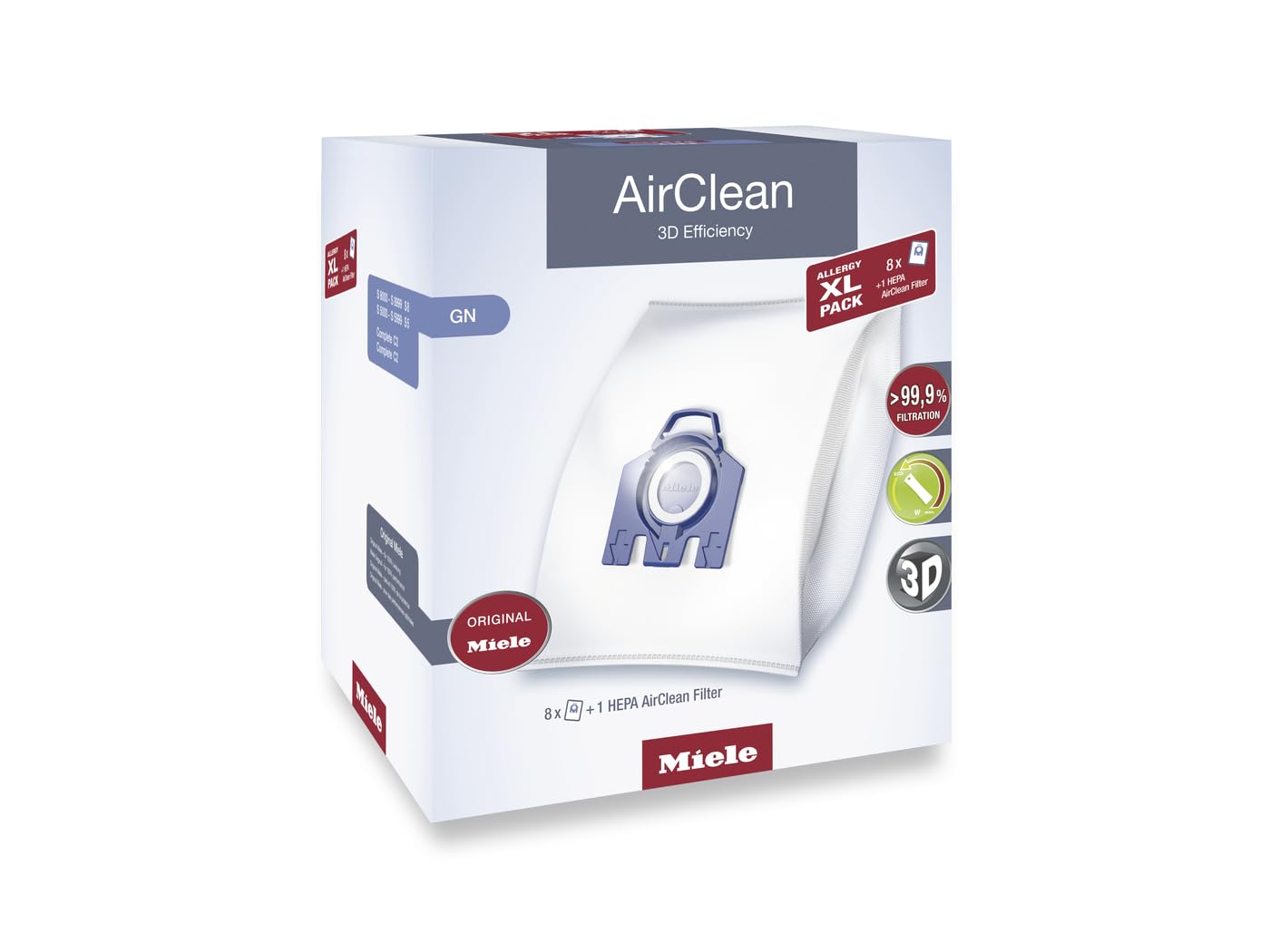 Foto 2 | Bolsas de Polvo Miele Original XL Airclean 3D GN para Aspiradoras - Venta Internacional