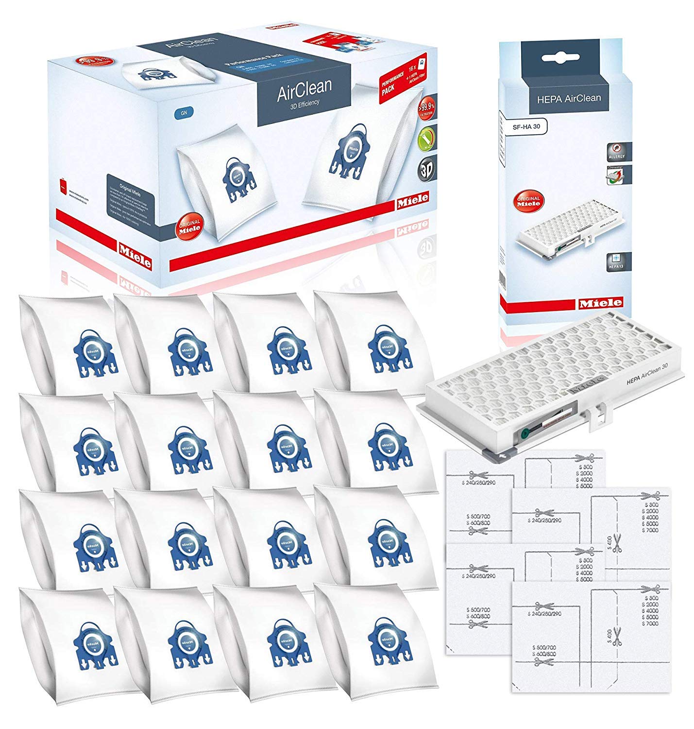 Foto 2 pulgar | Paquete Performance Pack Miele Gn Airclean Filterbags + Filtro Hepa - Venta Internacional.