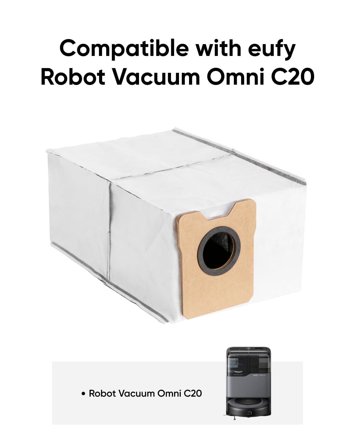 Foto 4 pulgar | Bolsas De Polvo De Gran Capacidad Para Aspiradora Eufy C20 Omni  Paquete De 6 - Venta Internacional.