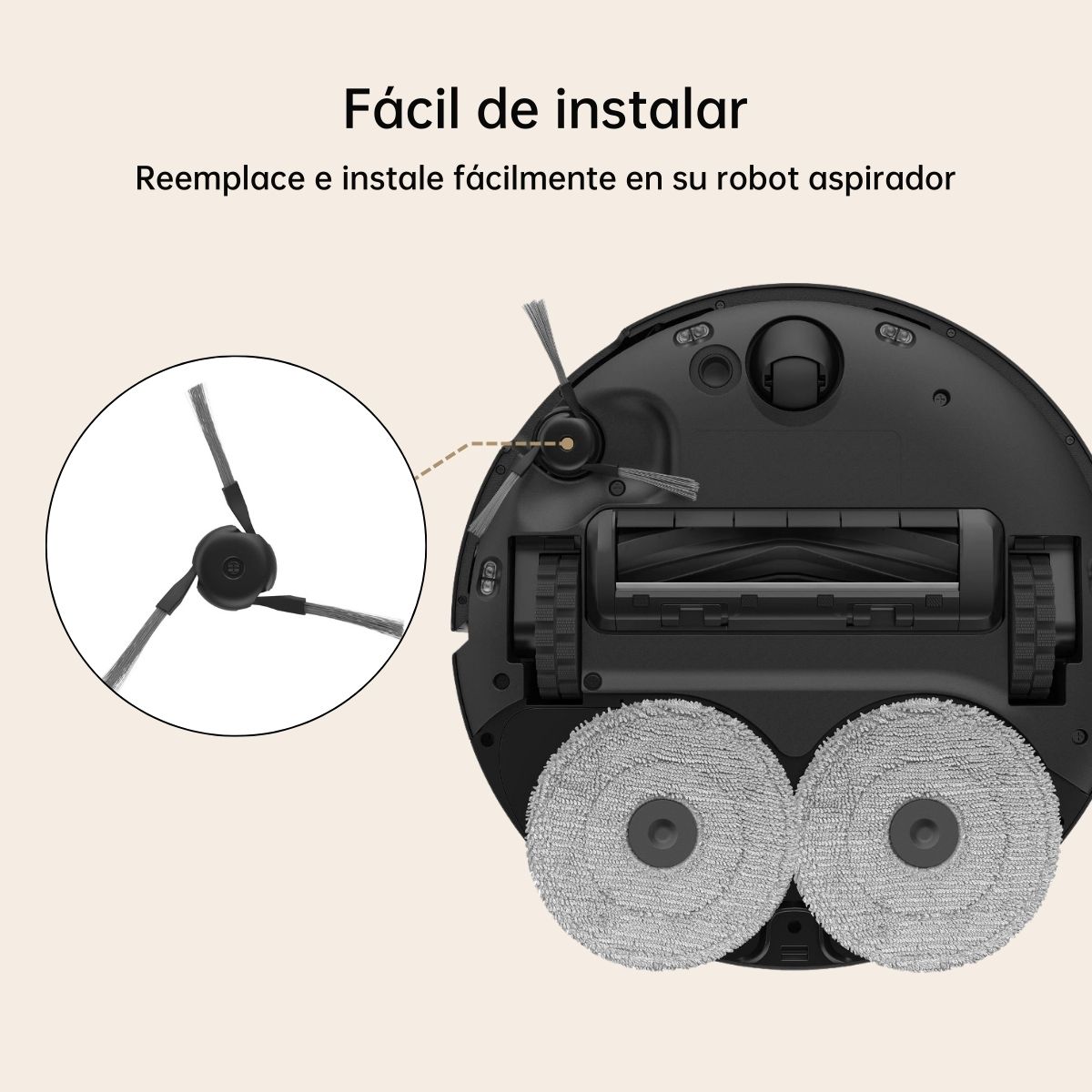 Foto 4 pulgar | Cepillo Lateral de Repuesto Dreame Robot Aspiradora con Trapeador X40 Ultra 2 Piezas