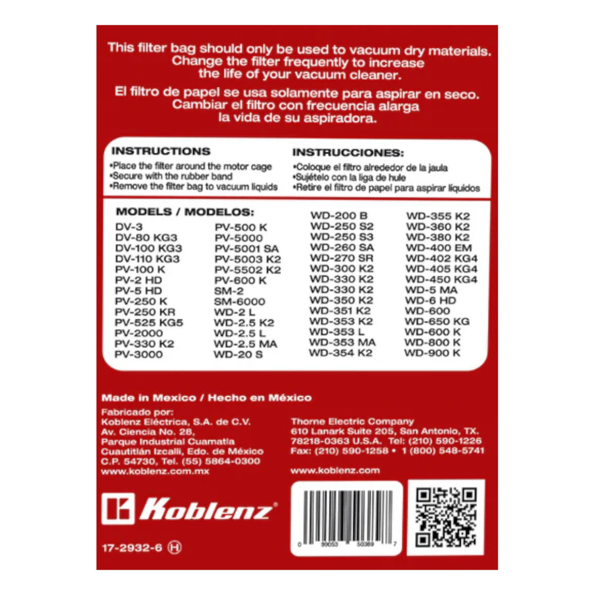 Foto 4 pulgar | Filtros Koblenz Repuestos Para Aspiradora Multiusos 12 Piezas