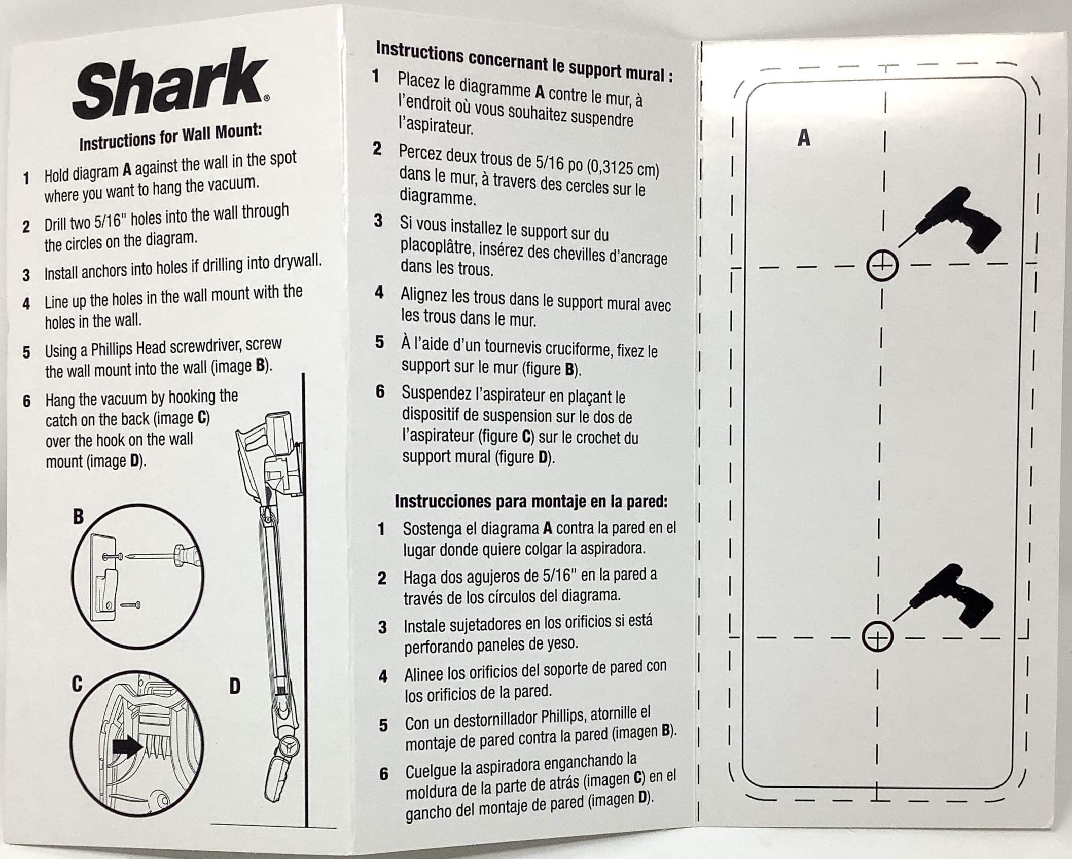 Foto 5 | Gancho De Pared Para Aspiradora Shark Rocket Stick Hv301 Hv303 Hv321 Hv324 Hv325 - Venta Internacional.