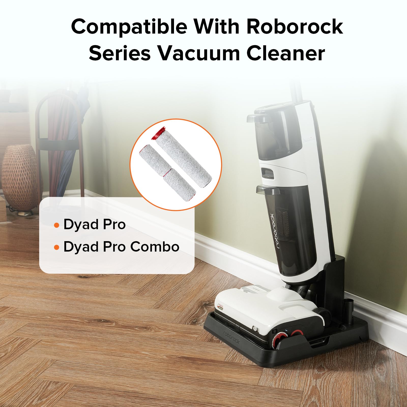 Foto 3 pulgar | Juego De 3 Cepillos Enrollables Para Aspiradora Roborock Dyad Pro - Venta Internacional.