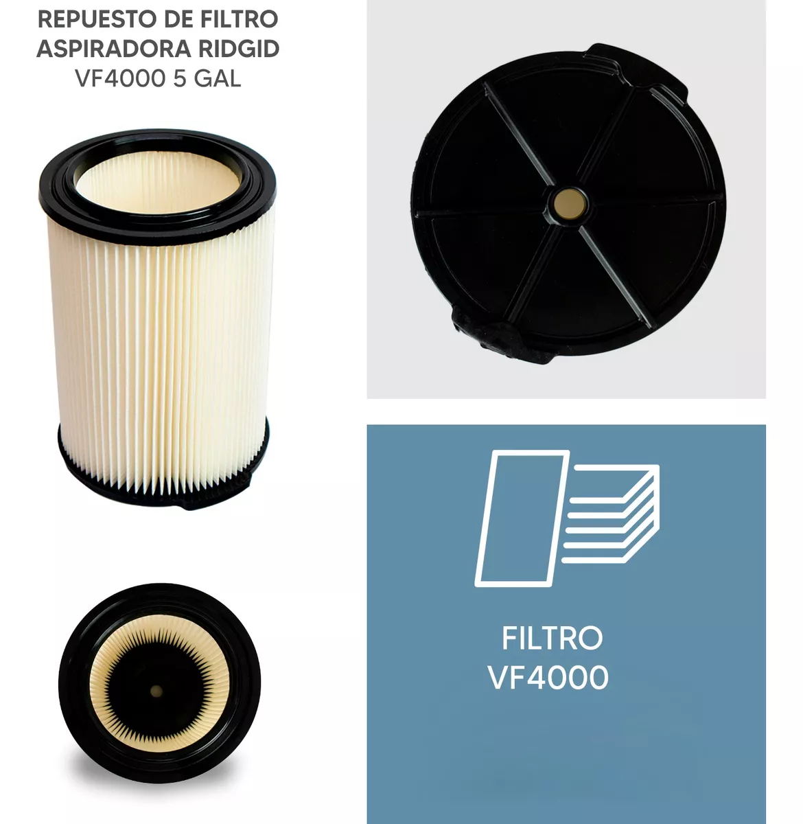 Foto 4 pulgar | Filtro De Repuesto Para Aspiradora Vf4000 5 Galones