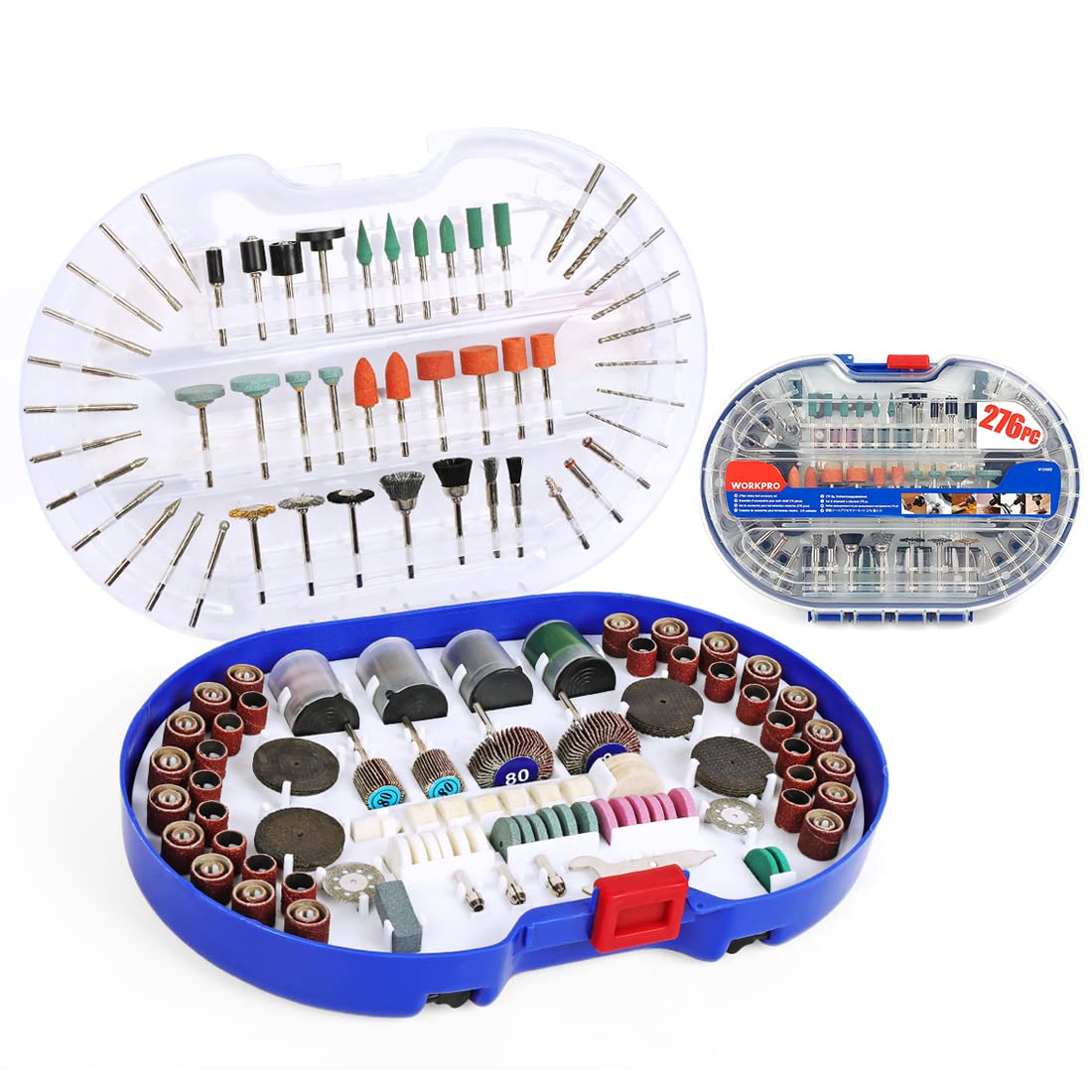 Foto 1 | Kit De Accesorios Para Herramientas Rotativas Workpro, 276 Piezas, Ajuste Universal - Venta Internacional.
