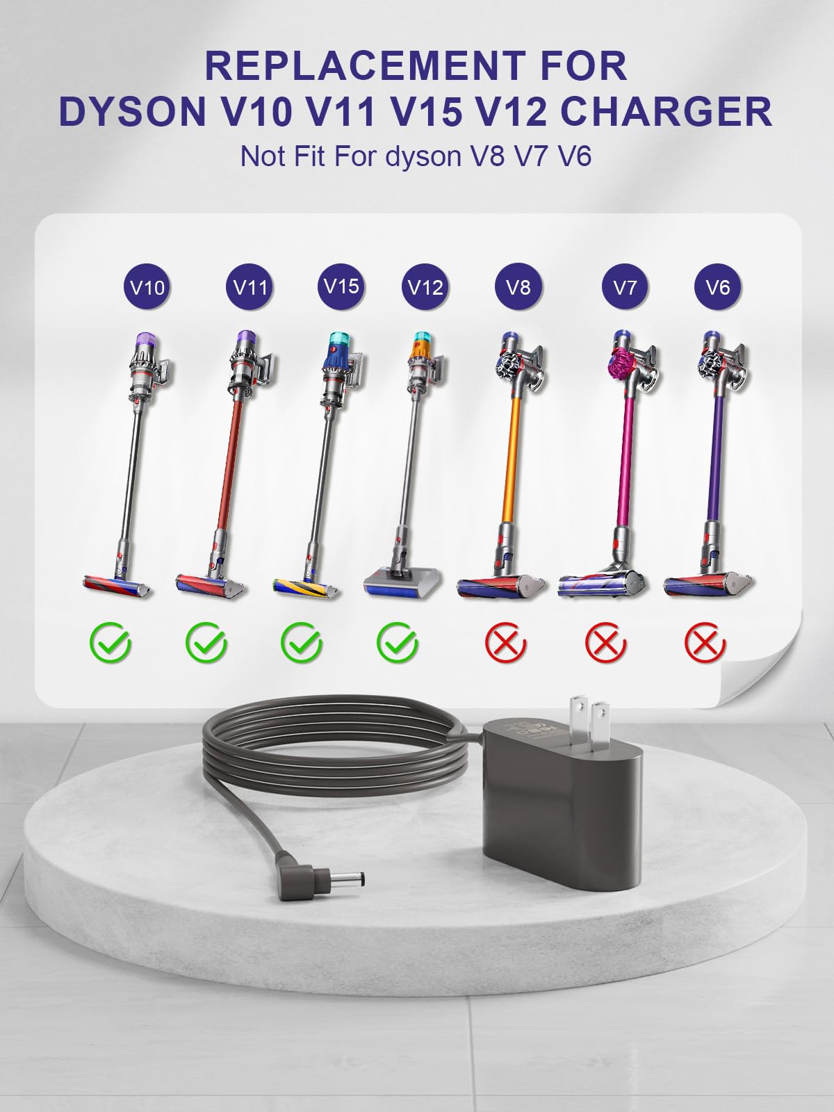 Foto 3 pulgar | Cargador Jeunesse De 30 45 V De Repuesto Para Dyson V10 V11 V15 V12 - Venta Internacional.