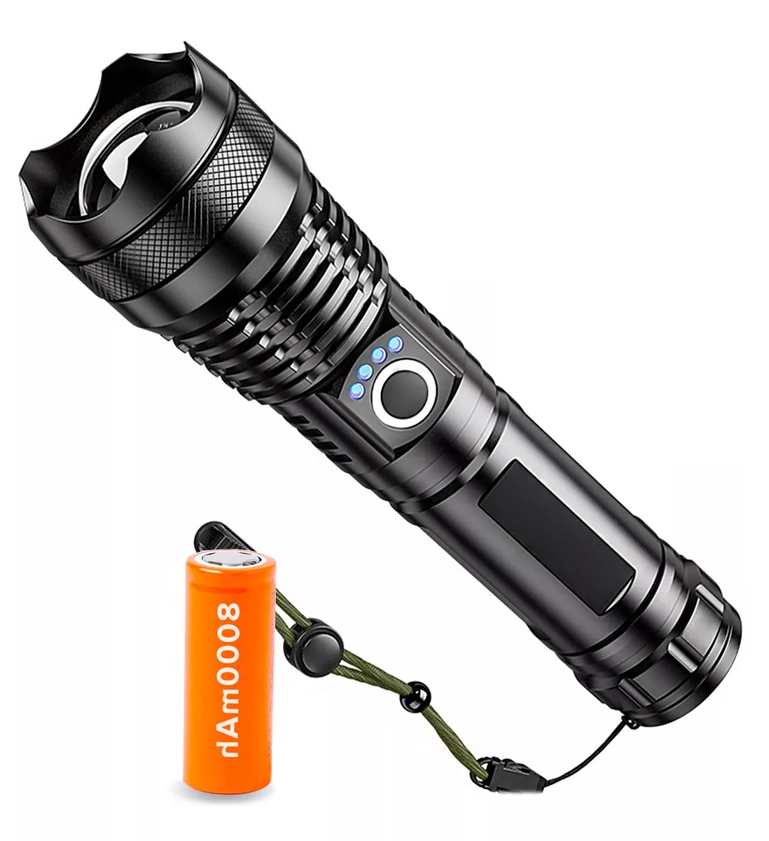 Foto 5 pulgar | Lámpara Táctica Led 4000lm Usb Recargable 8000mah T50 Negro