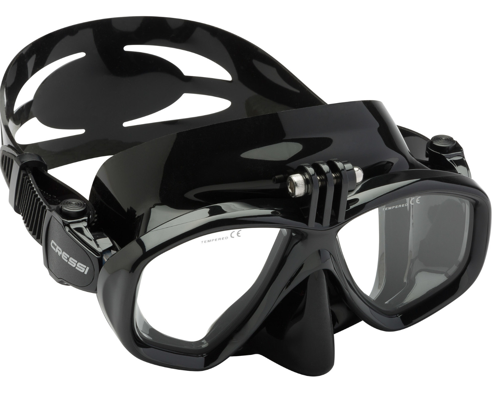 Foto 2 pulgar | Visor Cressi Action Unitalla color Negro con Adaptador Gopro