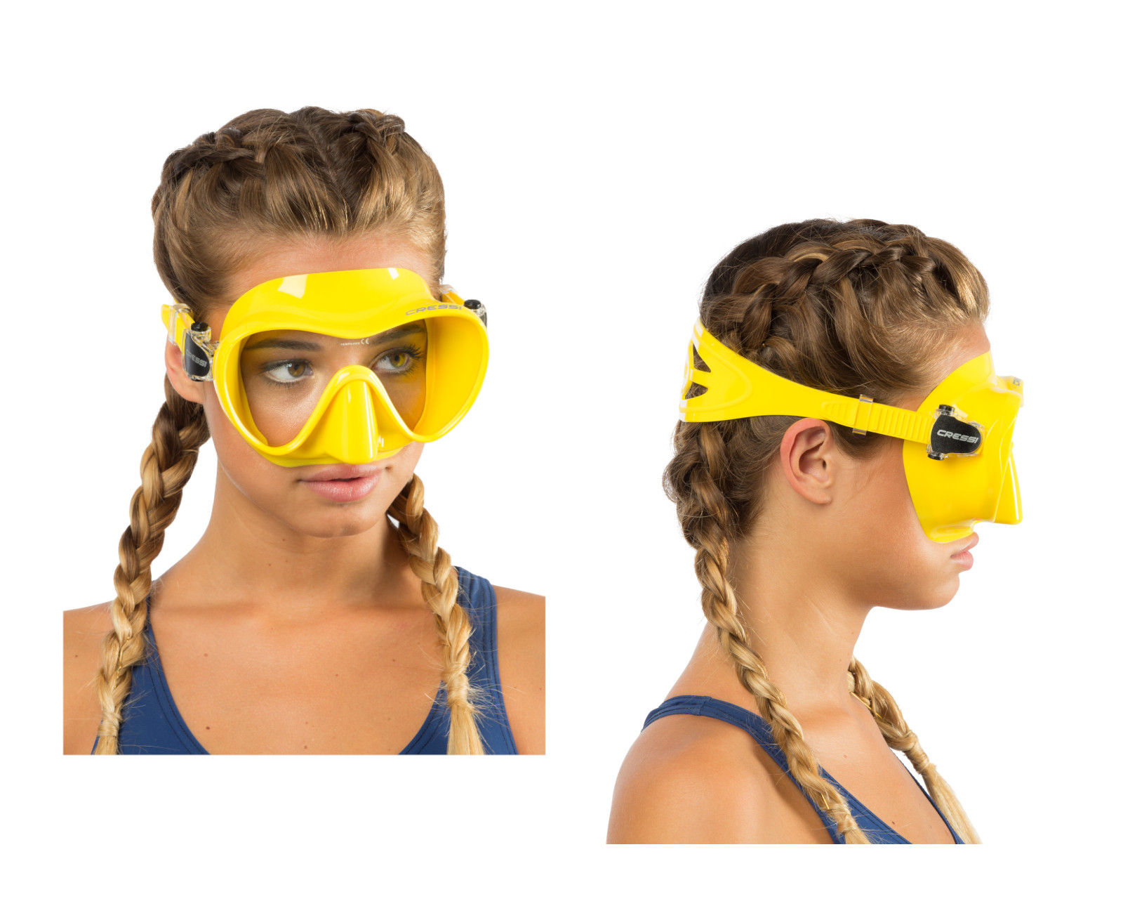 Foto 4 pulgar | Visor Cressi Frameless F1 Unitalla color Amarillo