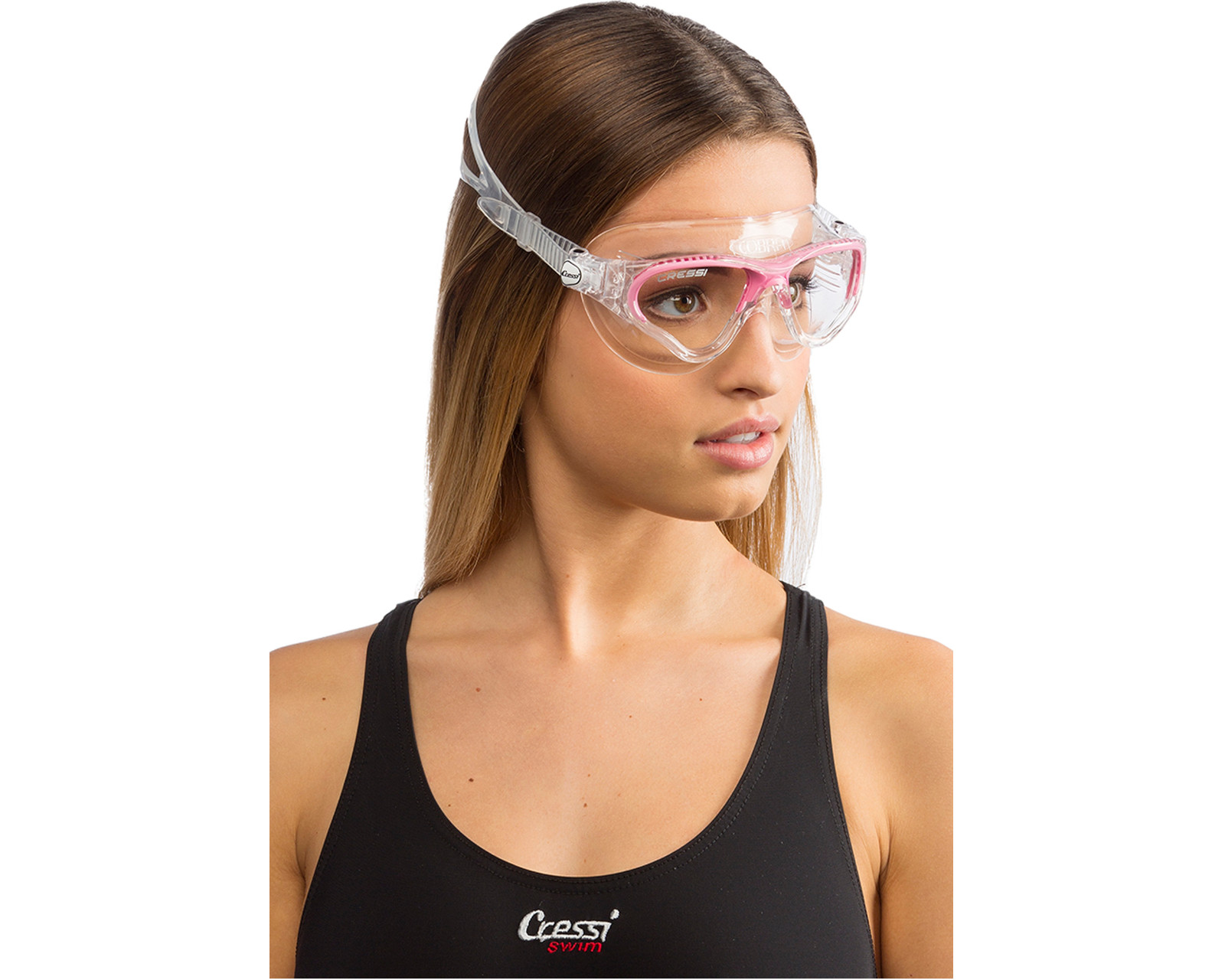 Foto 4 pulgar | Goggle Cobra Adulto Unitalla Lente Transparente color Rosa